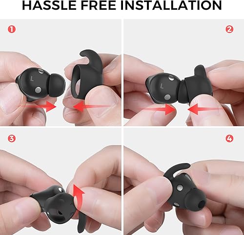 Miniatura 4 de AhaStyle 3 pares de ganchos para las orejas de Beats Studio Buds antideslizantes para las orejas, accesorios de silicona, no cabe en la funda de