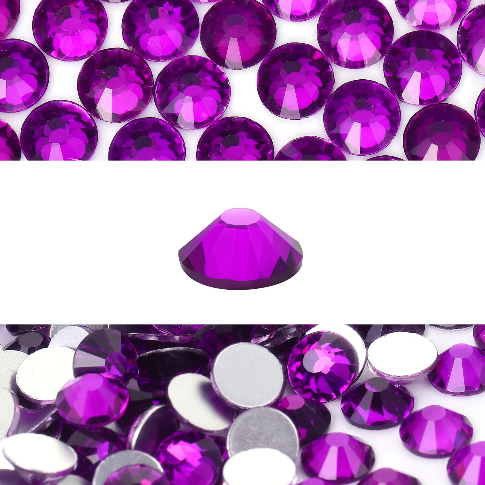 Strass ronds à dos plat Novani SS12 pour nail art et customisation