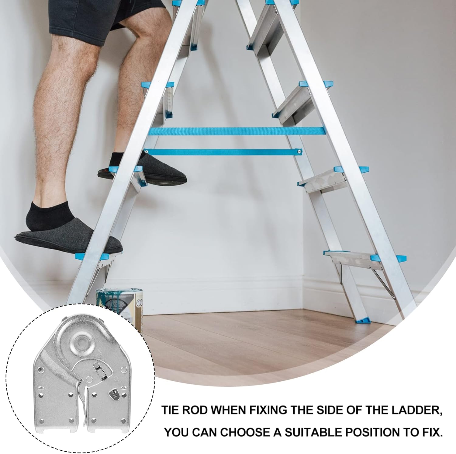 2Pcs Ladder Hinges Folding Hinge for Durable Folding Ladders and Silent Mechanical Design for DIY and Contractors