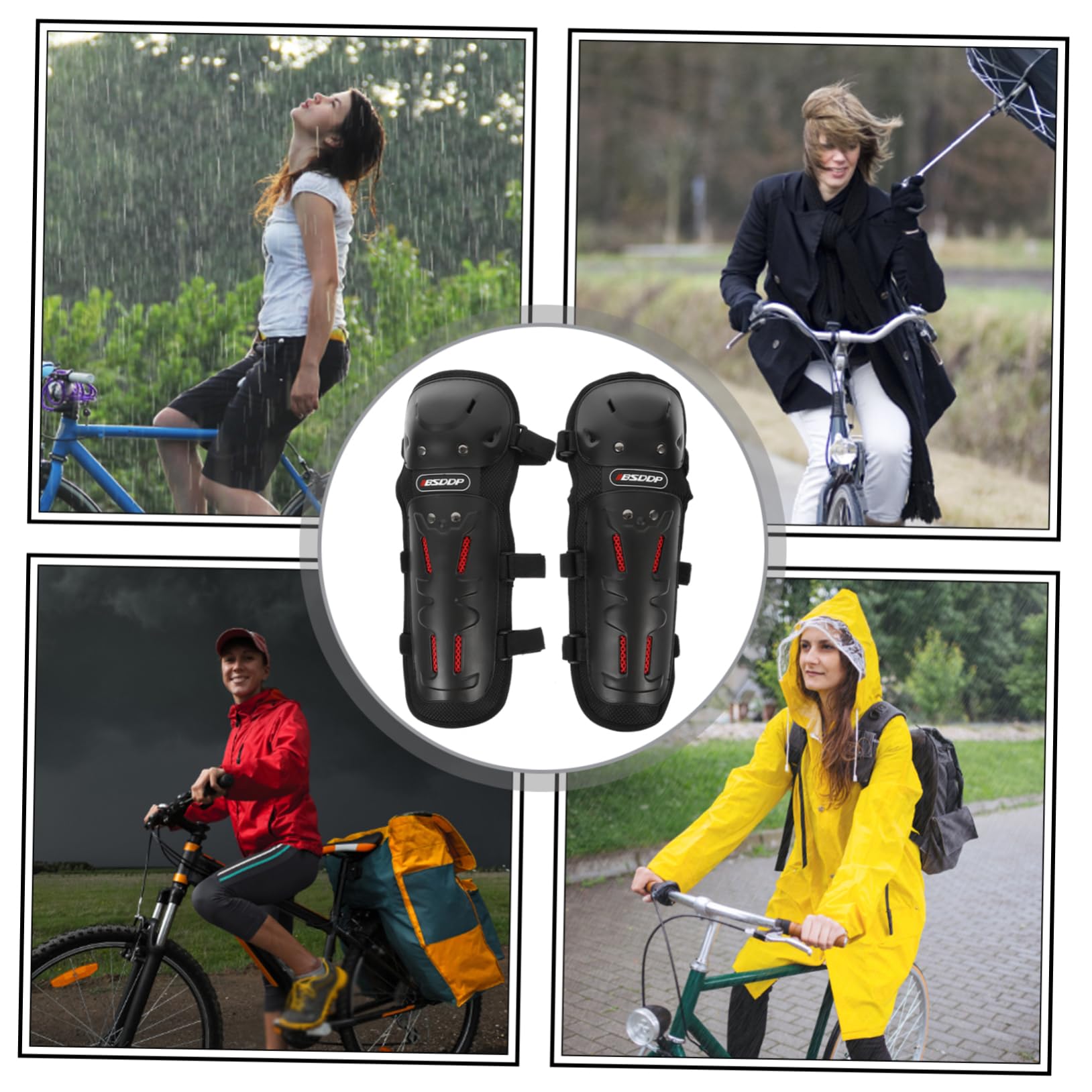 GALPADA 1Set Cycling Knee and Elbow Pad Protective Gear for Motorcycle and Outdoor Sports Ergonomic Design for Comfort and Support Durable Material for Safety and Protection