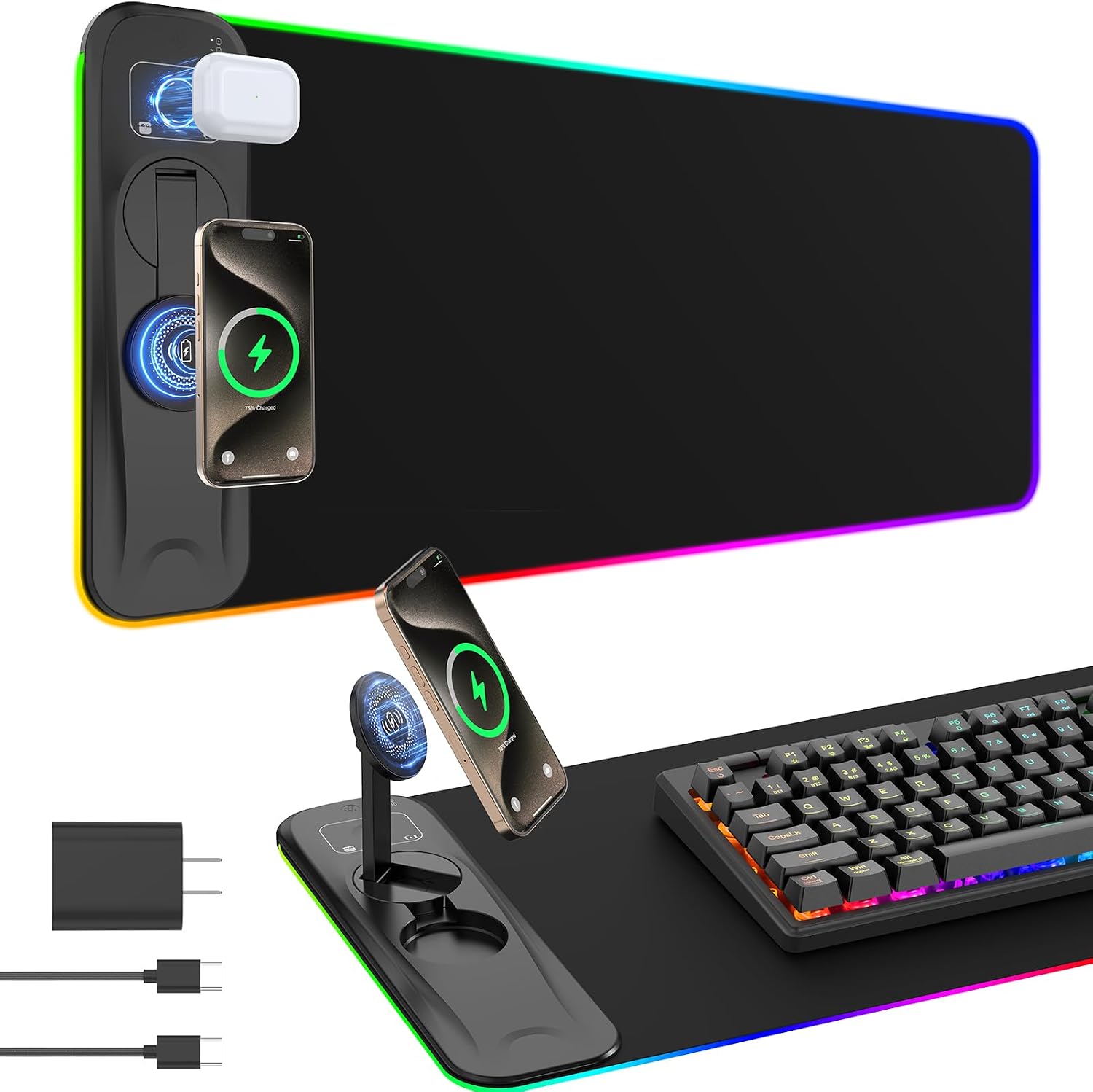 TARKARI Gaming Mouse Pad Wireless...