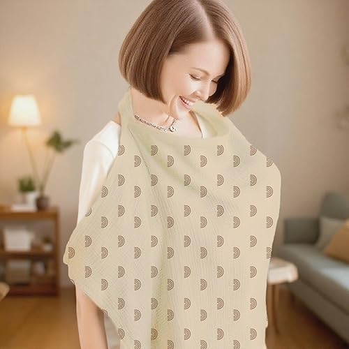 Miniatura 8 de Funda de lactancia de muselina para madres lactantes, 100% algodón, ligero y transpirable, chal de privacidad con aro rígido ajustable, delantal