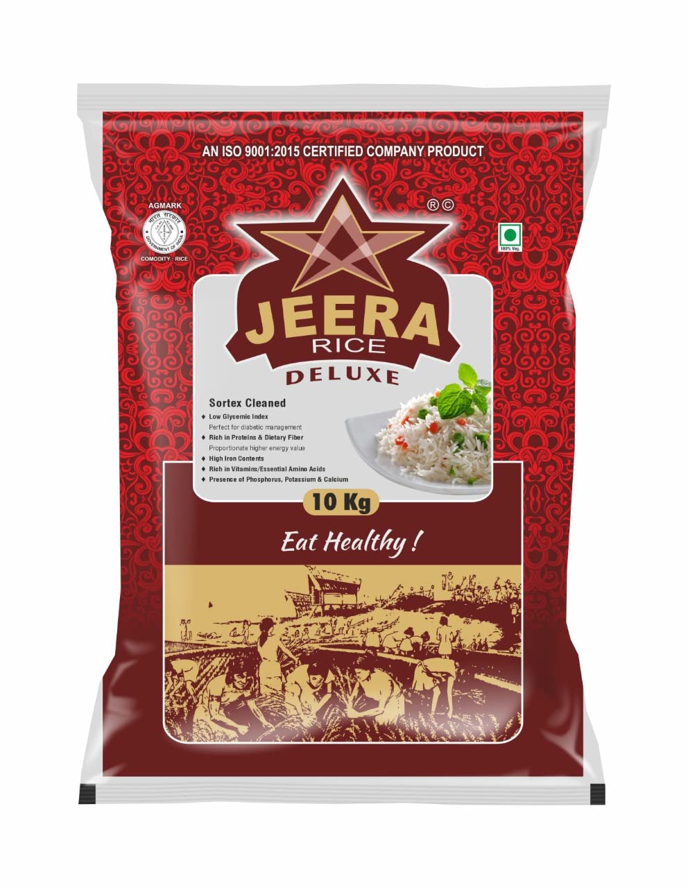 PANCHAMRUTHA DELUXE JEERA RICE DELUXE Jeera Rice, 12 Months Old (10 KG) FORTIFIED RICE (Added 9