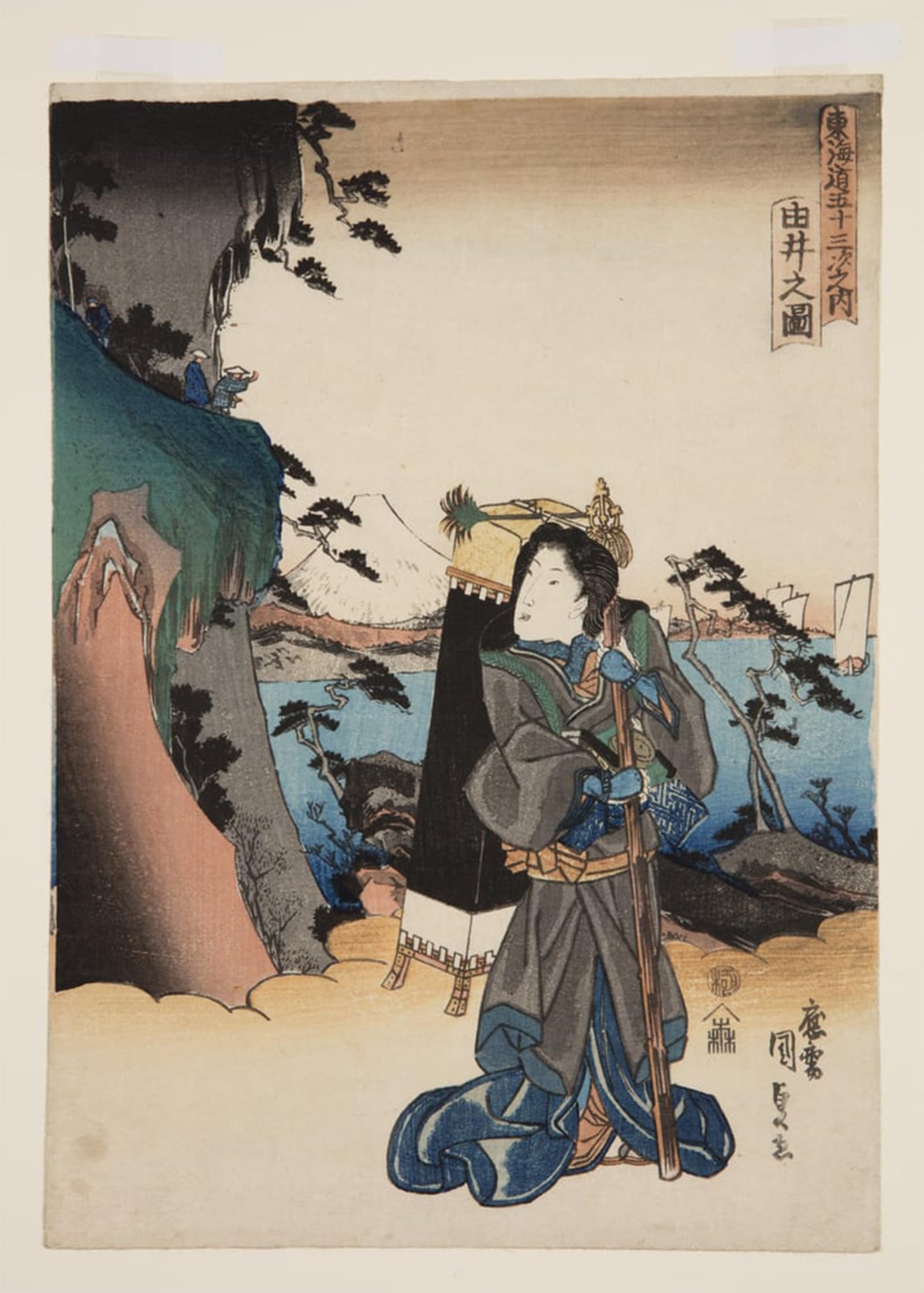 ARTXLXXBN Famous Print Painting Colorful Art Print View of Yui by Utagawa Kunisada Canvas Art Decorations for Home Decor 60x90cm