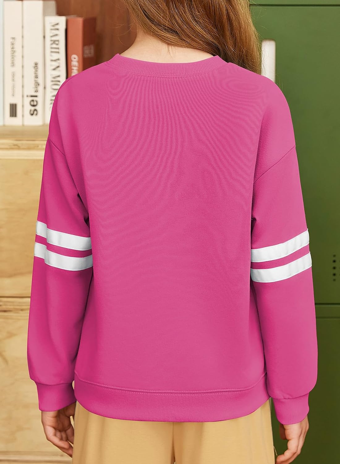 blibean Girls Long Sleeve Sweatshirts Colorblock Striped Tops Size 6-15