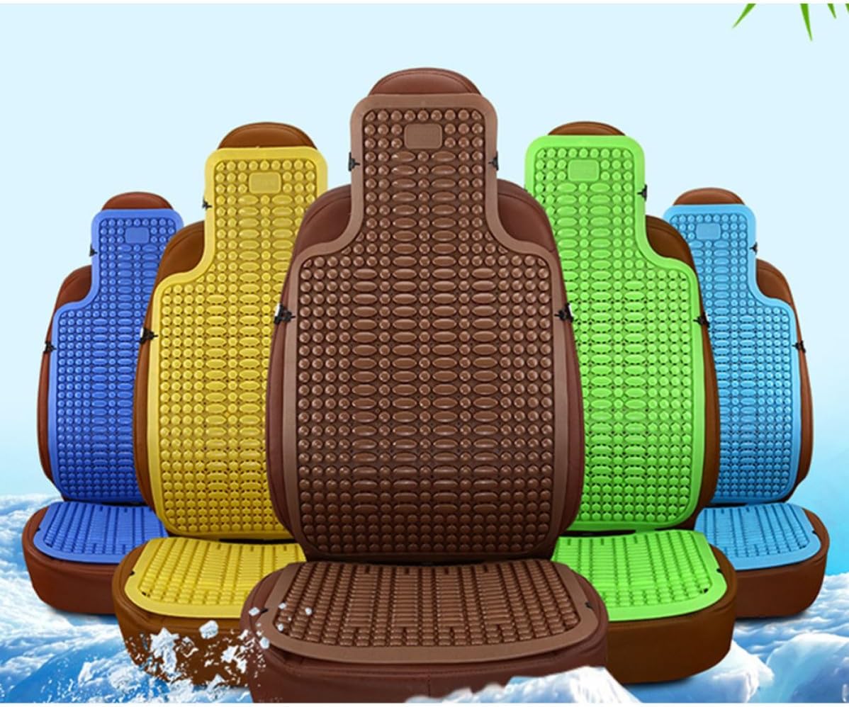 DOITOOL Green PVC Car Seat Cushion with Breathable Massage Back Support image 2