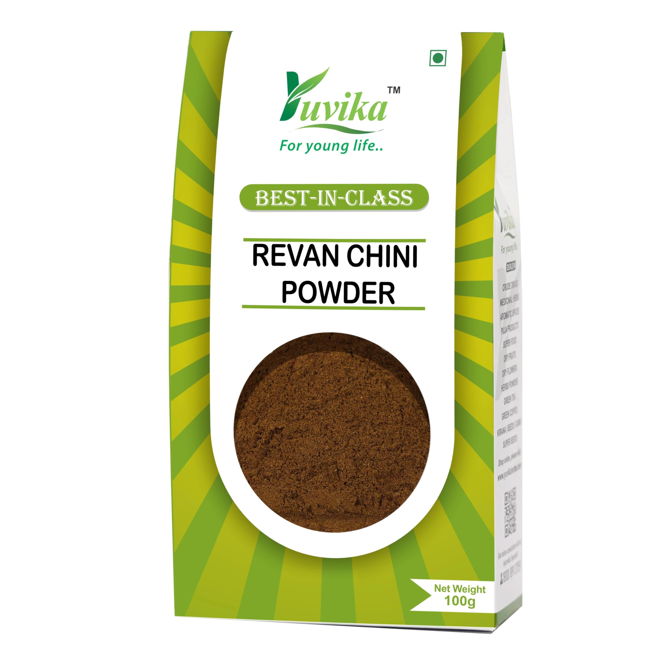 Yuvika Revan Chini Powder - Indian Rhubarb - Rheum Emodi 100 Grams