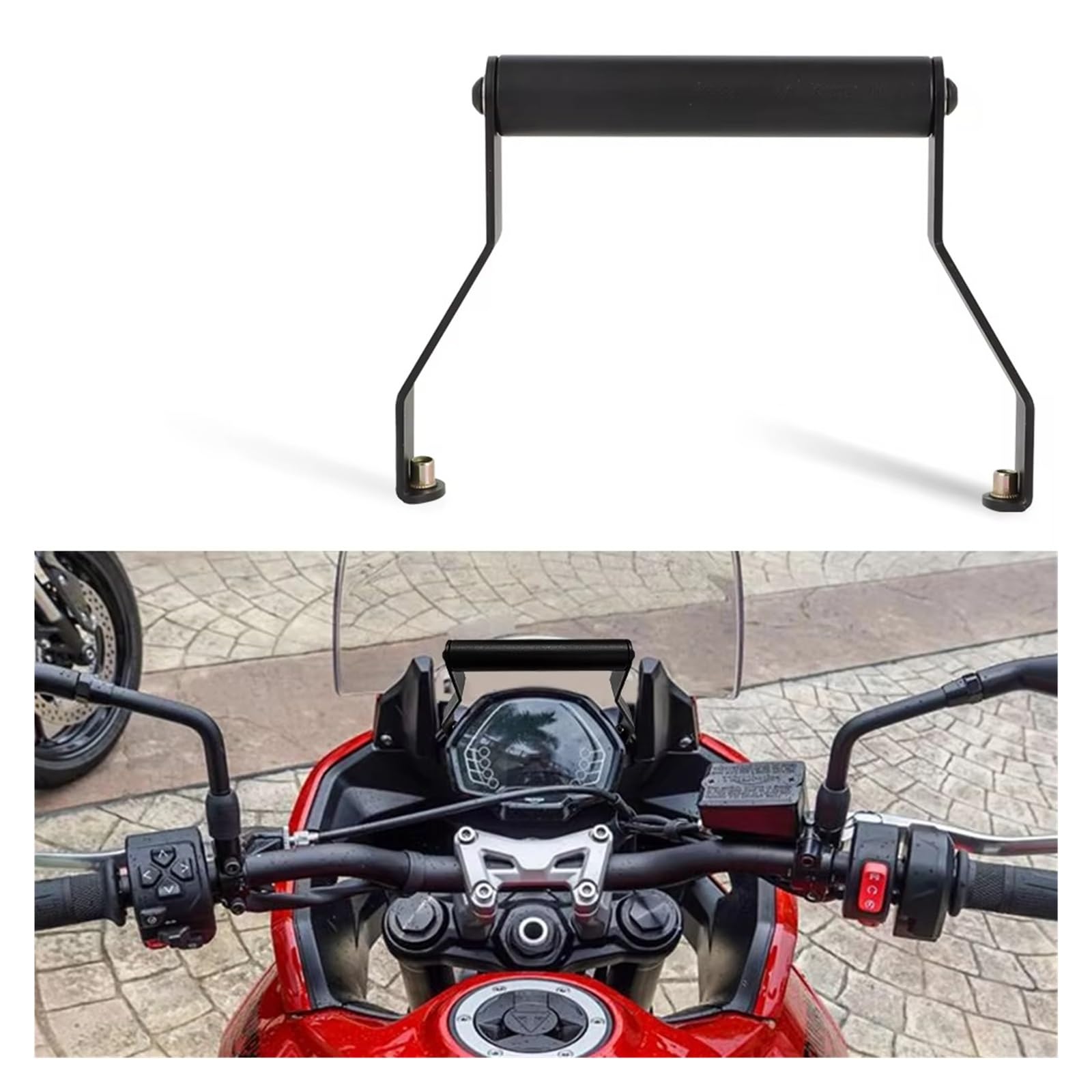 Supporto Telefono Supporto Per Piastra Di Navigazione GPS Per Moto Supporto Per Parabrezza Supporto Per Telefono Per Triumph Tiger Sport 660 2022 2023 2024(Type 2