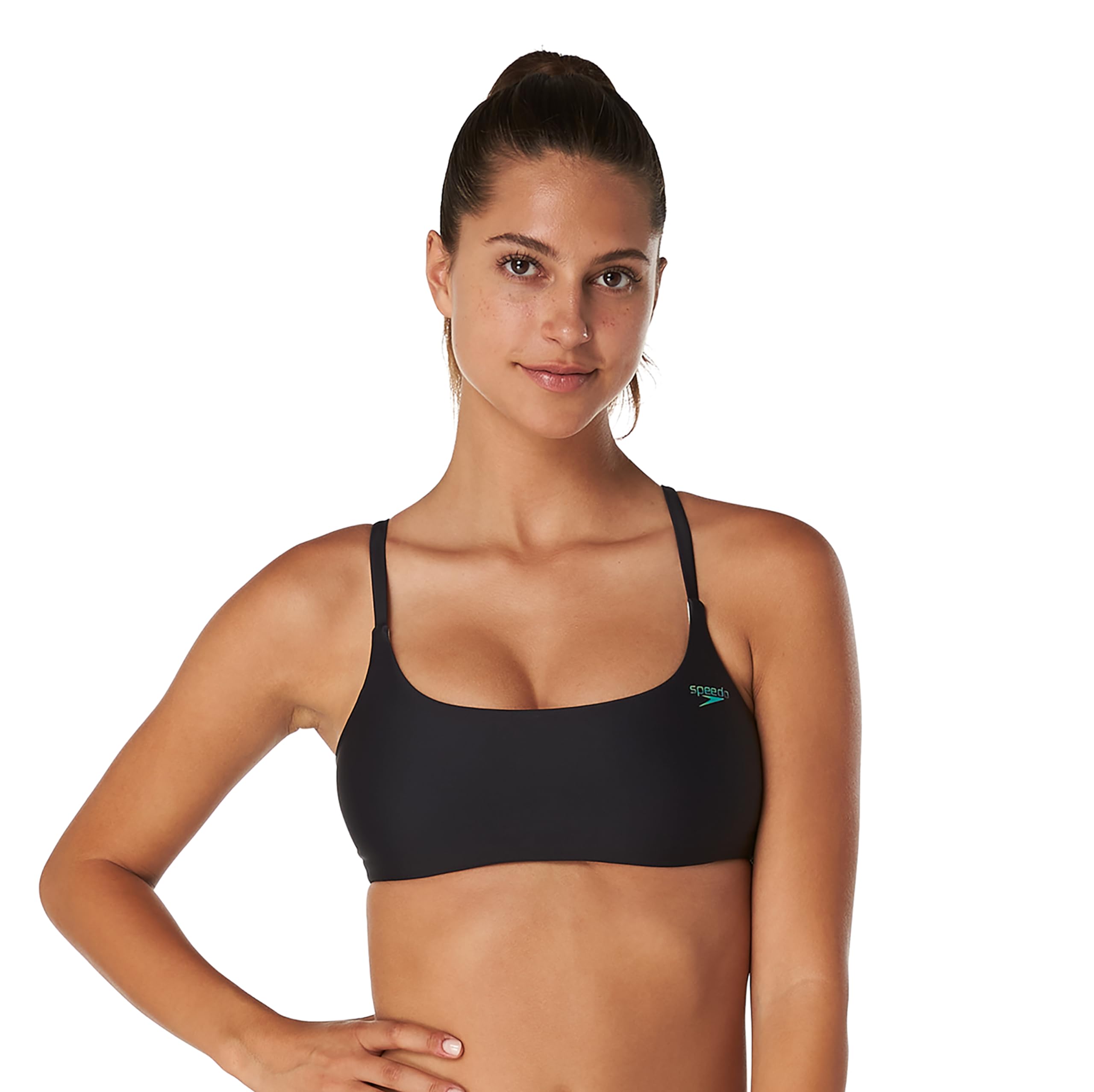 Speedo Womens Women's Swimsuit Top Bikini Endurance Tie Back DemiBikini Top