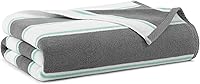 Vista 1 de Aston & Arden Toalla de playa a rayas, extragrande 35 x 70, algodón suave afelpado grueso, 600 GMS, pesada y lujosa para sillas de piscina, centro