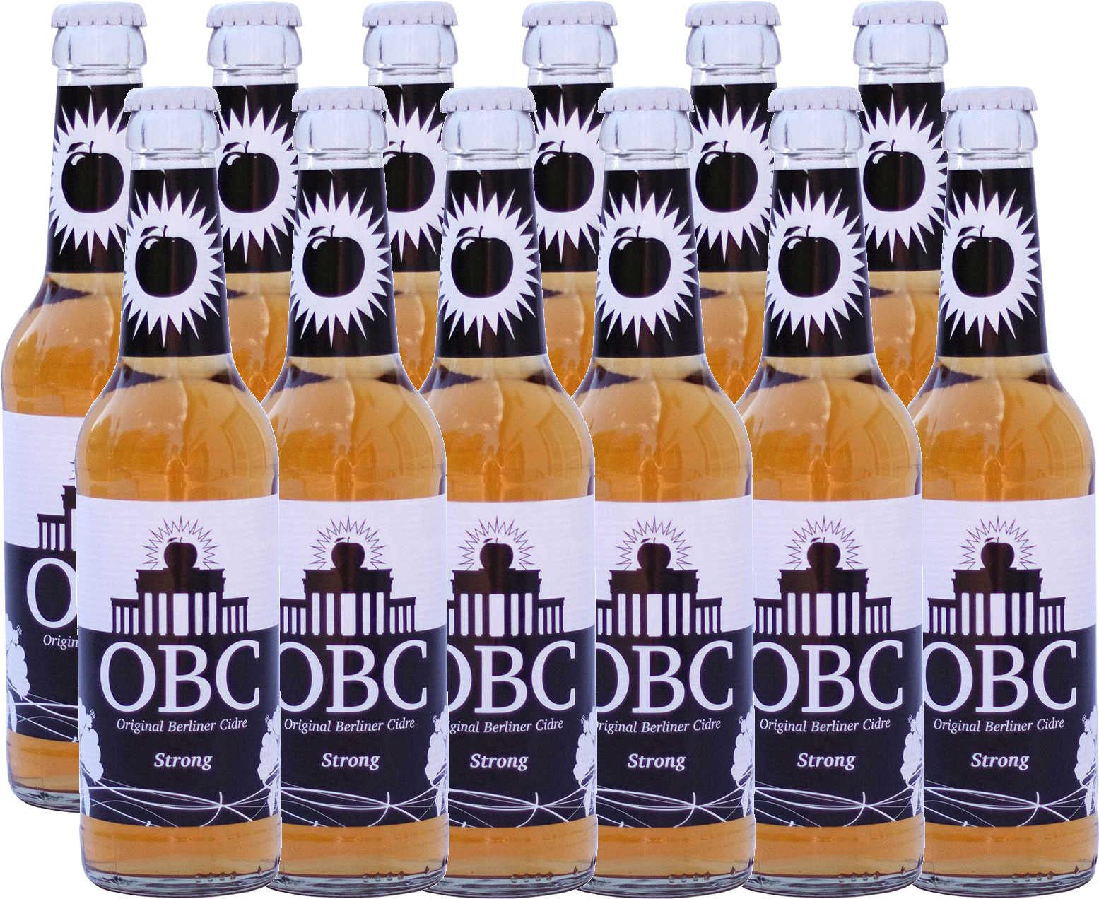 OBC Apfel Cidre, 0,33 l, 3% und 5% Vol, inkl. 0,96€ Pfand, 12-er Pack (OBC Strong 5%)