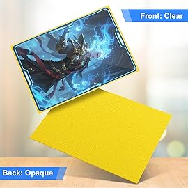 Trading Card Sleeves Perfect Fit TCG Matte Sleeves, Soft Sports Card Protector for Photocard Easy to Shuffle and Stack While Playing Card Game, Standard TCG Card Sleeves (Yellow, 300)