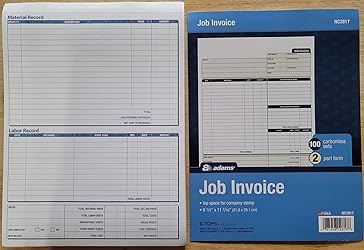 Amazon.com : Adams Job Invoice Forms, 2-Part Carbonless, For Service ...