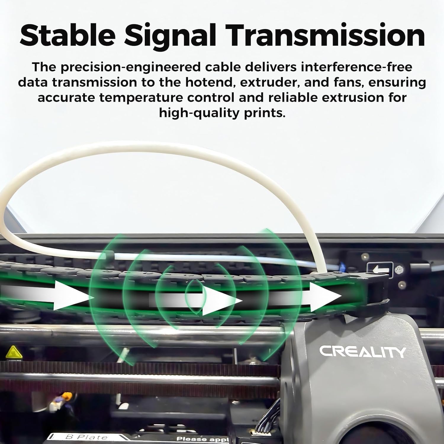 Creality Oryginalny kabel głowicy drukującej do K1C/K1 Max 2025, oryginalny kabel adaptera Hotend, kabel głowicy narzędziowej, płaski kabel FPC do drukarki 3D (tylko do nowej wersji 2025)