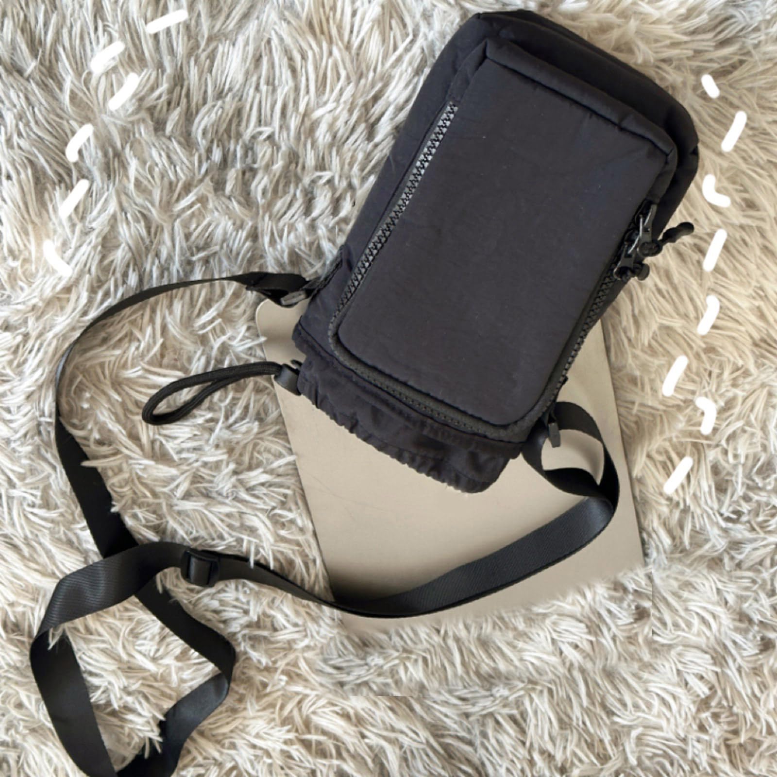 Nylon Water Bottle Holder with Strap Carrier Crossbody Bag for Women Walking Hiking Cycling Travel Original Hydro Bag Holder with Strap