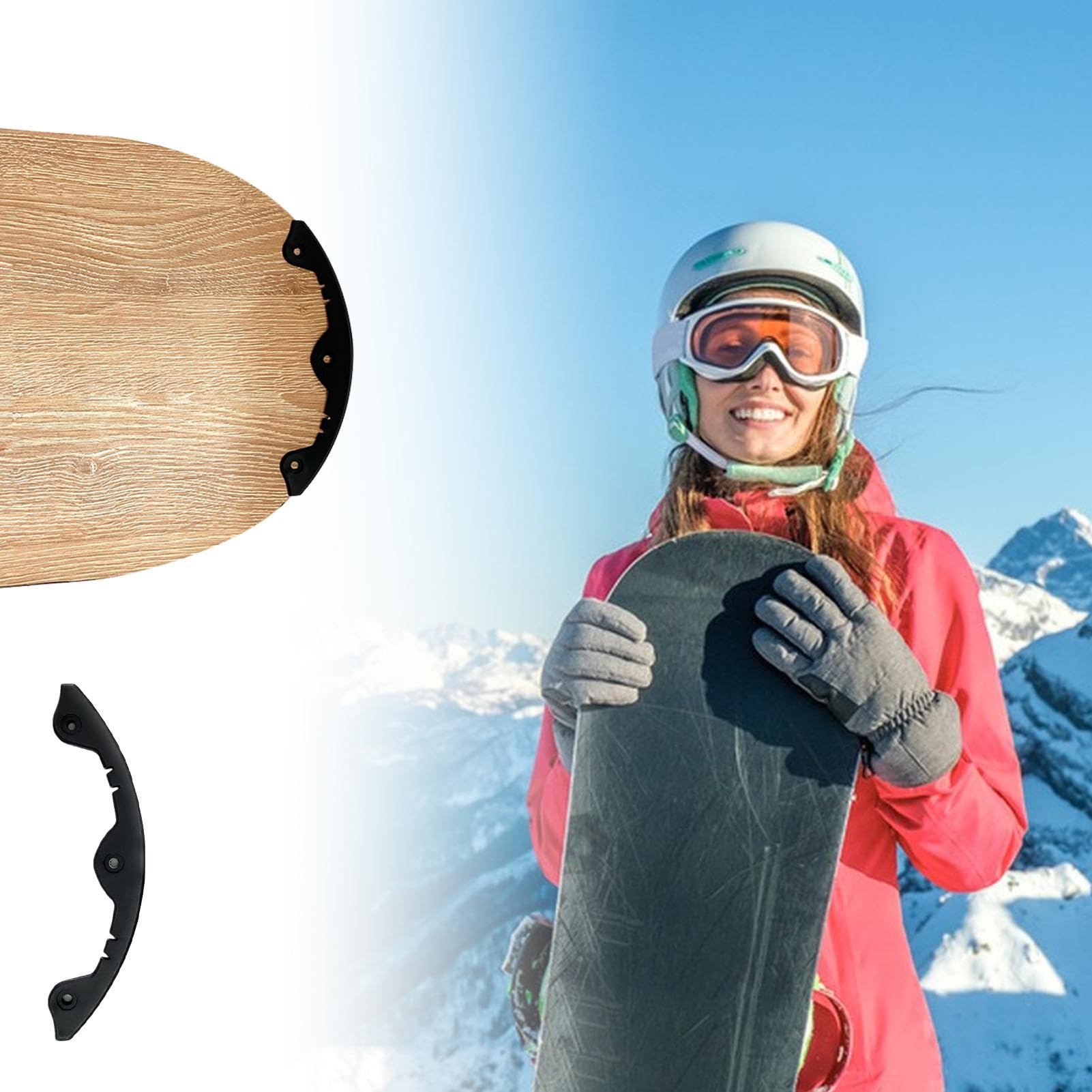 Striscia anticollisione per snowboard, protezione per il naso per longboard, Barra di protezione flessibile per snowboard, Copertura per tavola da skateboard, protezione per bordi da snowboard per ska