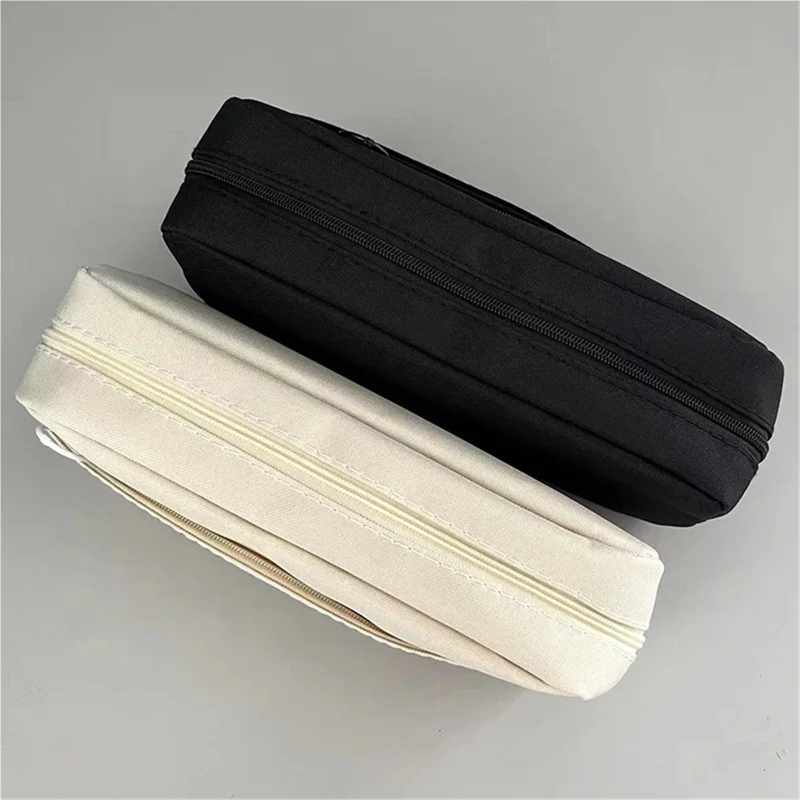 Estuche Estuche for lápices de Gran Capacidad, Estuche de bolígrafo Bonito, Material Escolar Grande, papelería, Bolsas for lápices, 2 uds.(Black)
