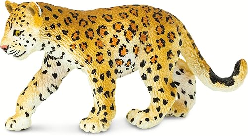 Safari Ltd. Figura de juguete de cachorro de leopardo, realista, pintada a mano de 3.1 pulgadas, juguete educativo seguro para niños, niñas y niños