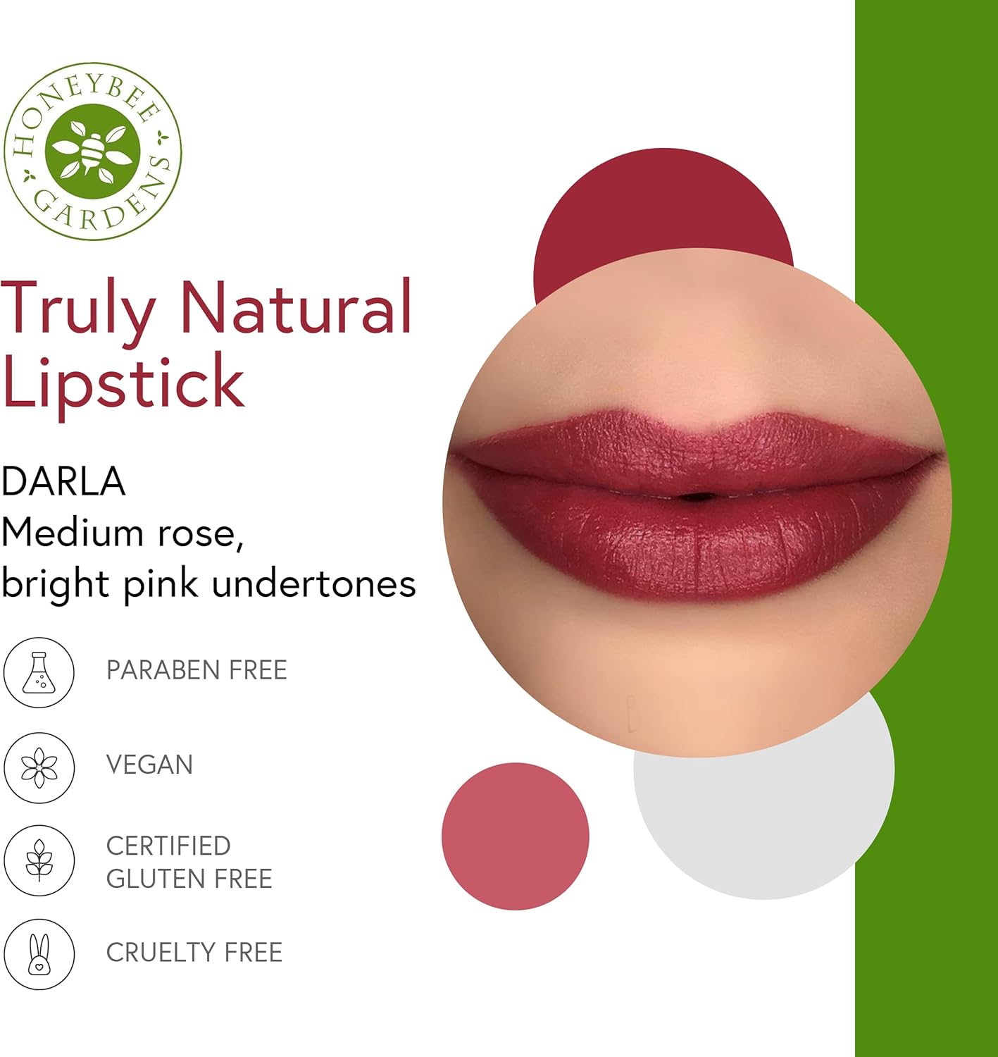Honeybee Gardens Lip Liner + Lipstick Bundle, Zen & Darla