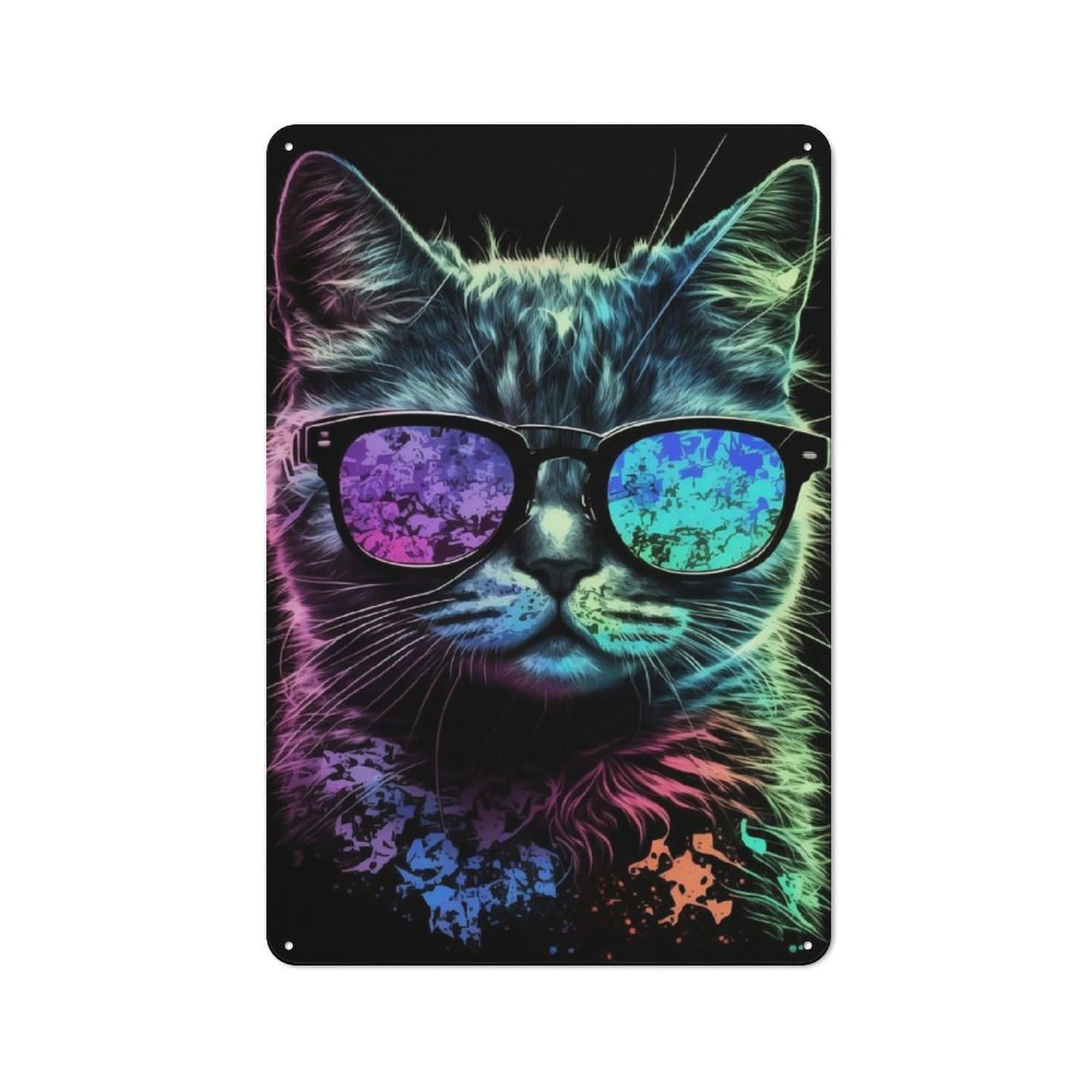 Junmoney Coolcatnumerotres Vintage Metal Gift Sign 30X20cm, Room Wall Plaque For Hallway, Home Bar, Garage Or Study