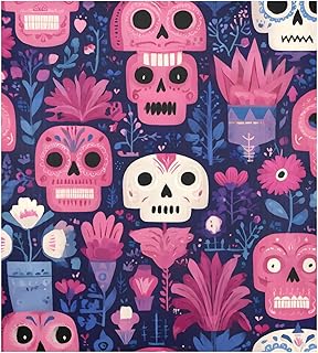 Pattern Sugar Skull Print Magnet Dishwasher Cover, 23×26 in Fridge Magnetic Covers Kitchen Decor 1 Pack