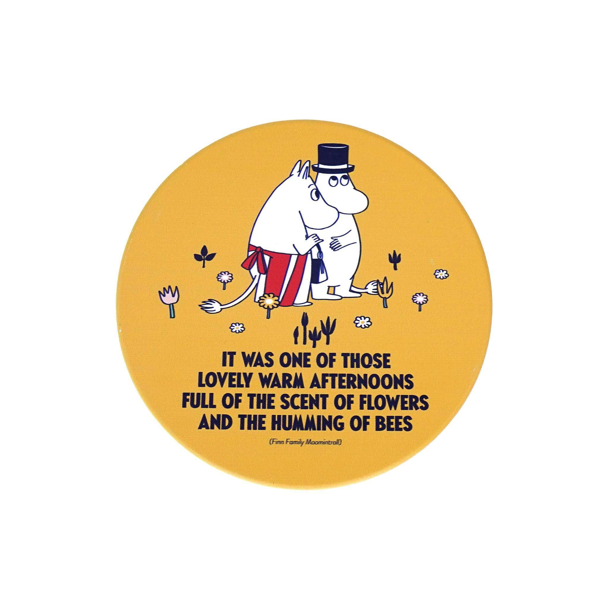 Moomin White Half Moon Bay | | Finn Family Moomintroll | Moominmamma & Moominpappa Ceramic Coaster | Official Merchandise | Desk And Table Protector | Gift For Fans