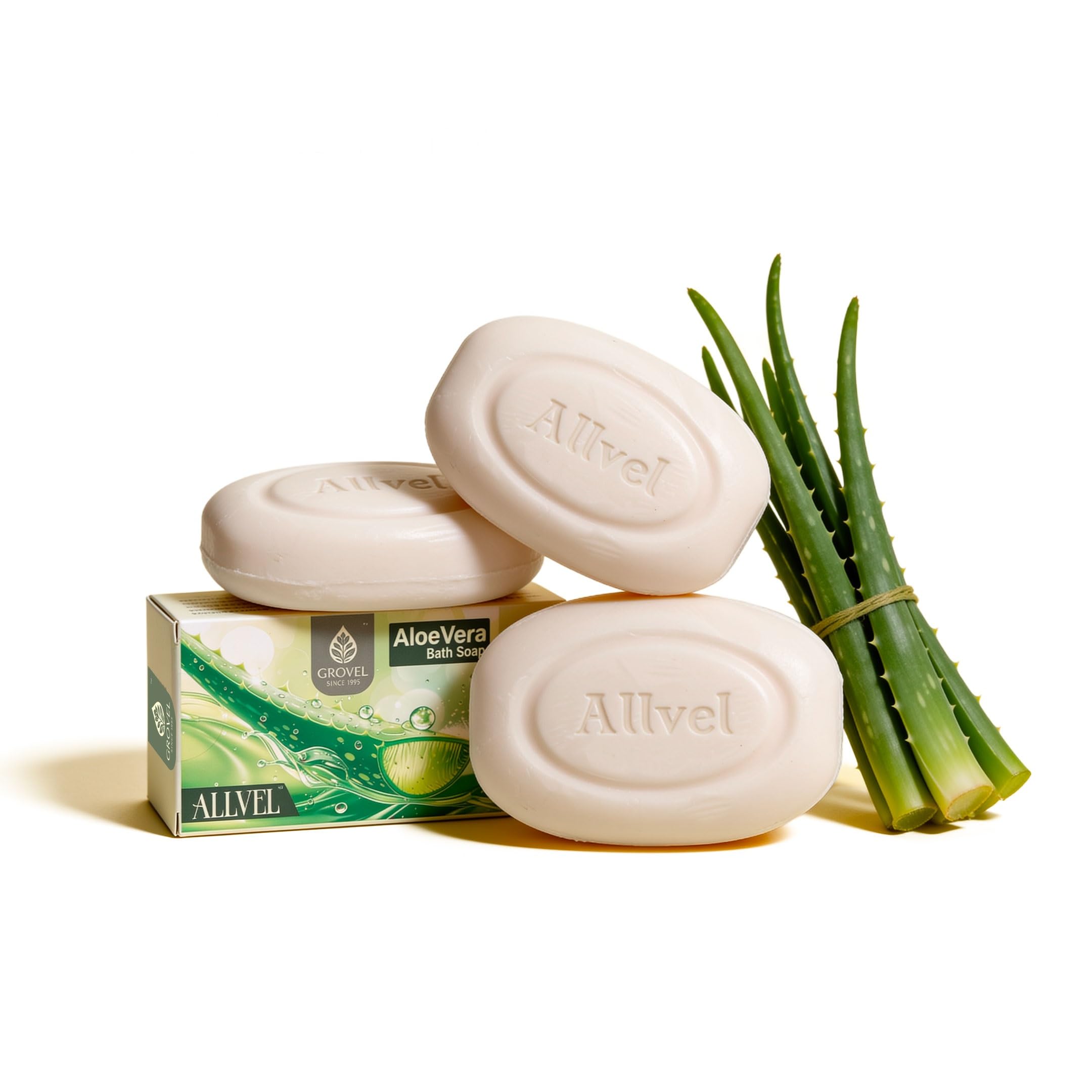 Aloe Vera Soap | Pack of 3 | Enriched with Aloe Vera, Neem, Tulsi, Honey, Olive Oil & Glycerine | Moisturizing Herbal Bath Soap for Soft, Fresh & Healthy-Looking Skin | Suitable for All Skin Types-image-13