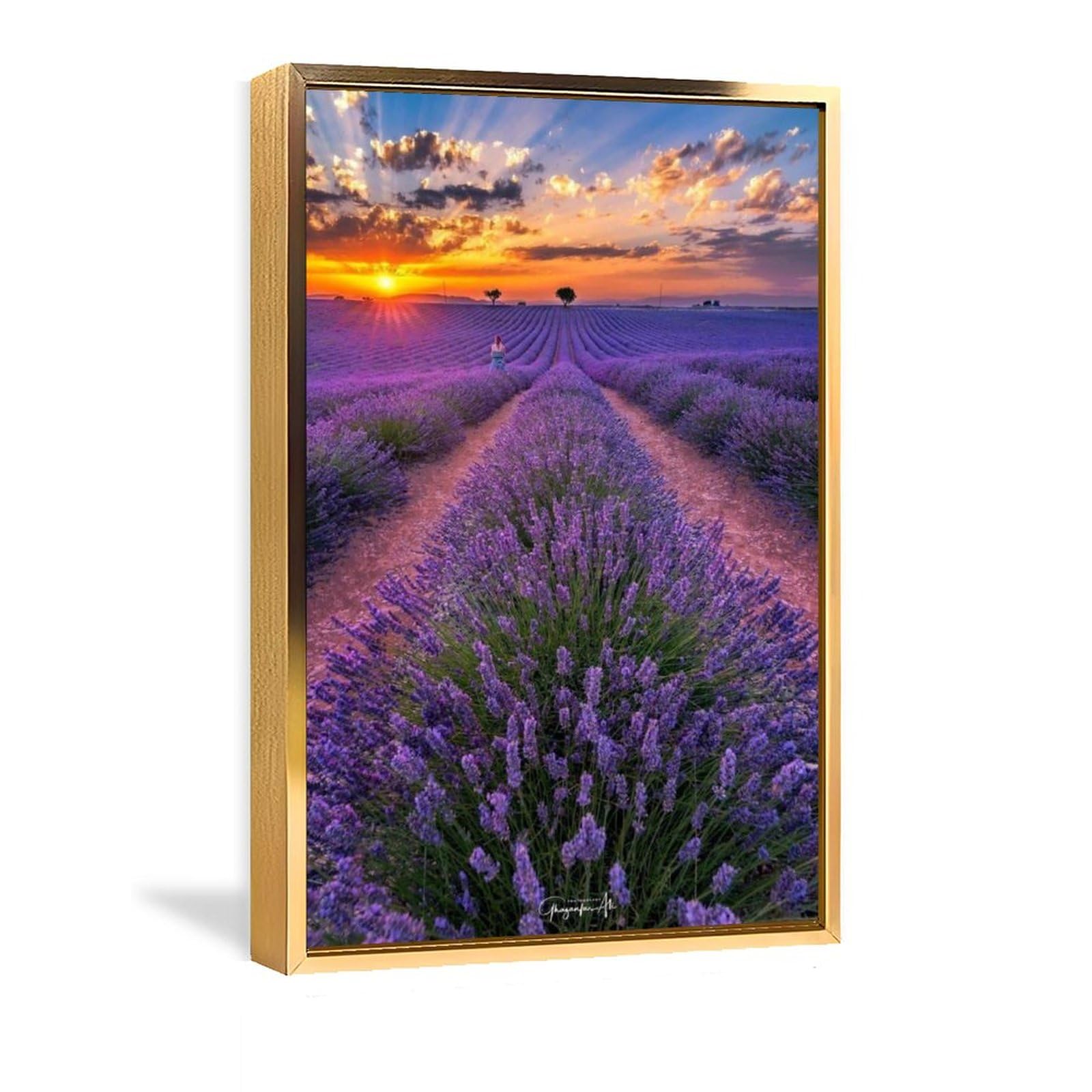 ラベンダー ラベンダーの絵 絵画 花束 花束の絵 パネルアート　壁掛けアート 花 額装絵画☆アメリカで版画化☆花の絵 花 フラワー 版画 ブルー