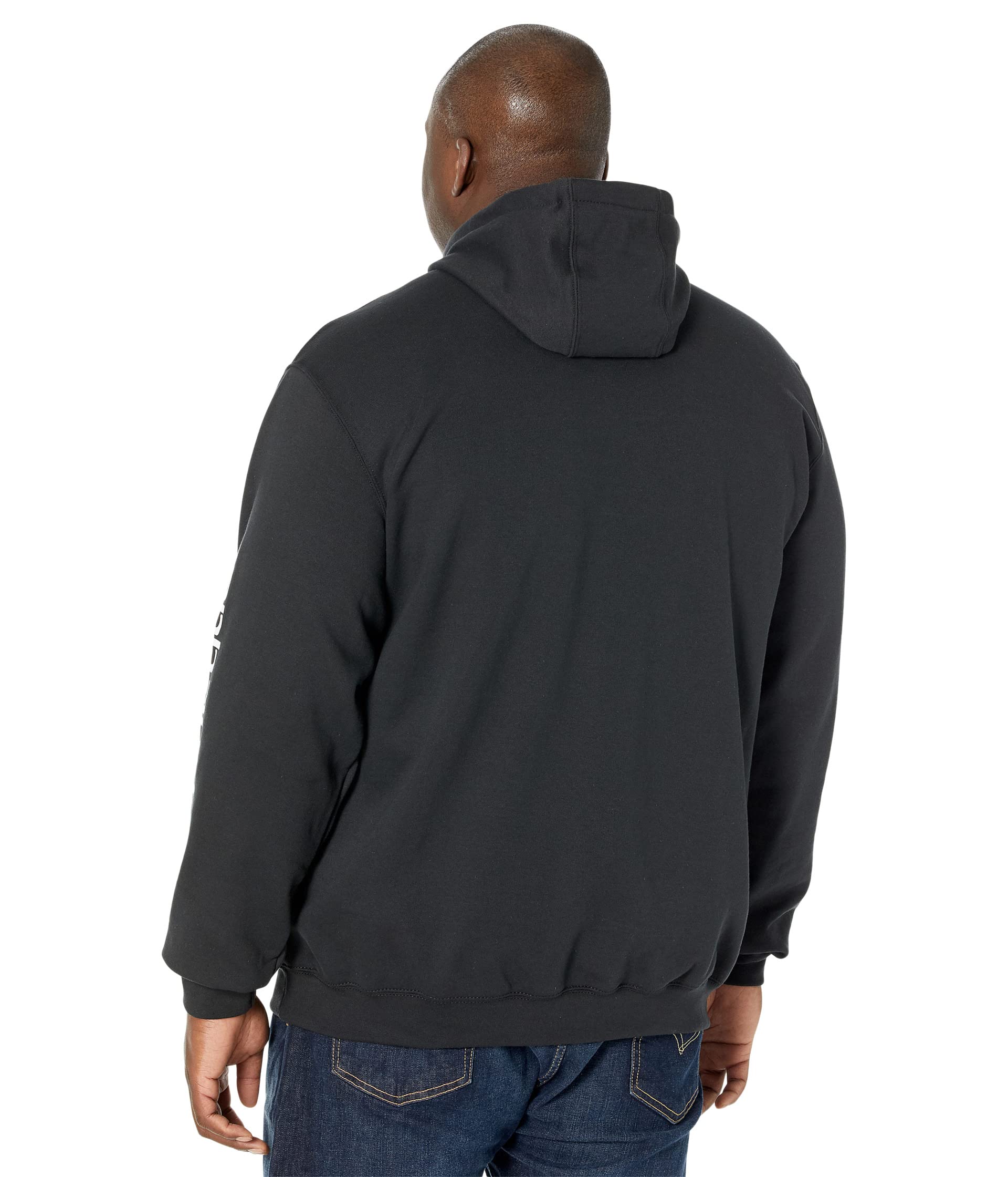 Carhartt Midweight Logo Sleeve Graphic Sweatshirt Sudadera, Negro, XL Plus Tall para Hombre