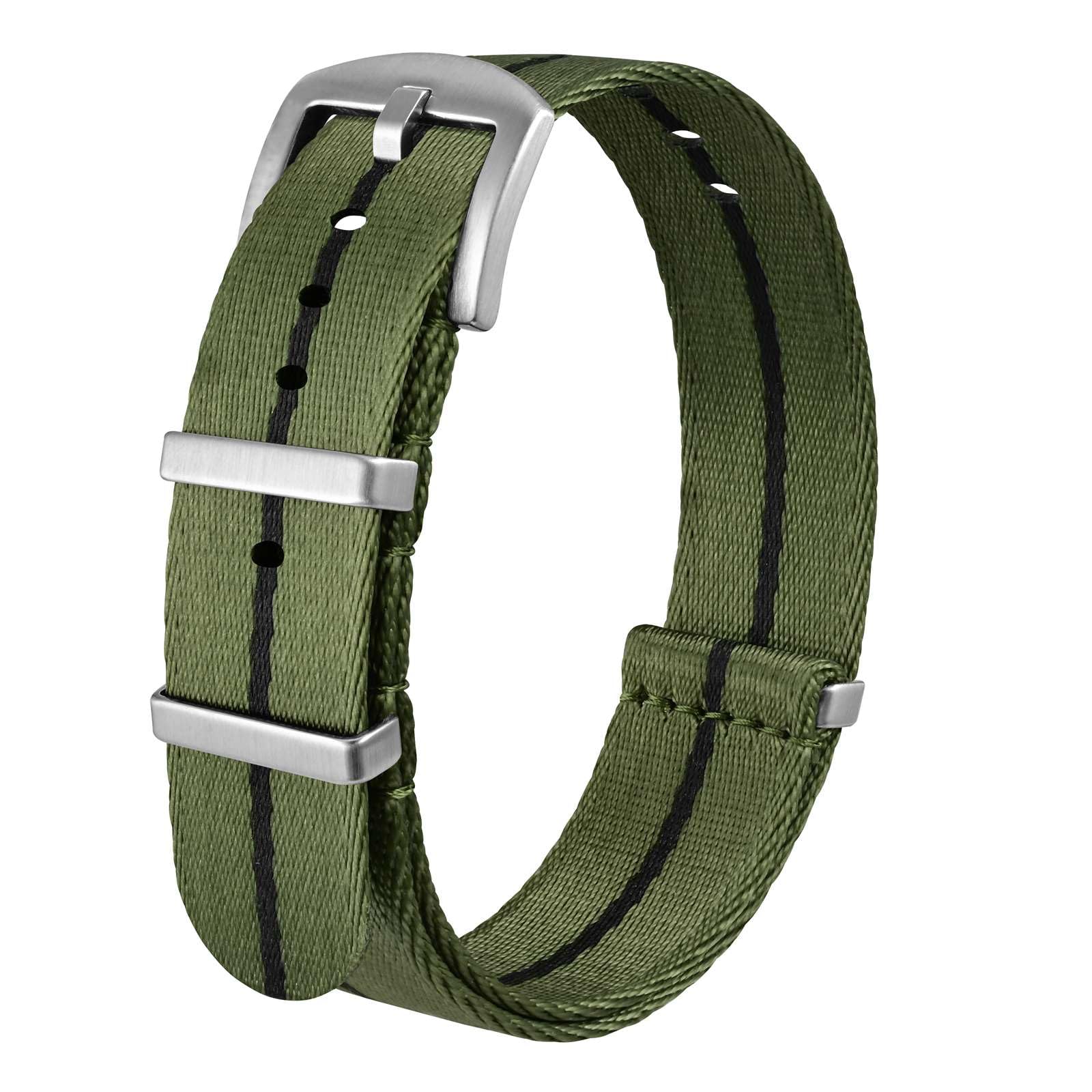 Anbeer Nylon Uhrenarmbänder 18mm 20mm 22mm, Militärische Ballistik Ersatzuhrenarmbänder mit Edelstahl-Schließe für Männer Frauen