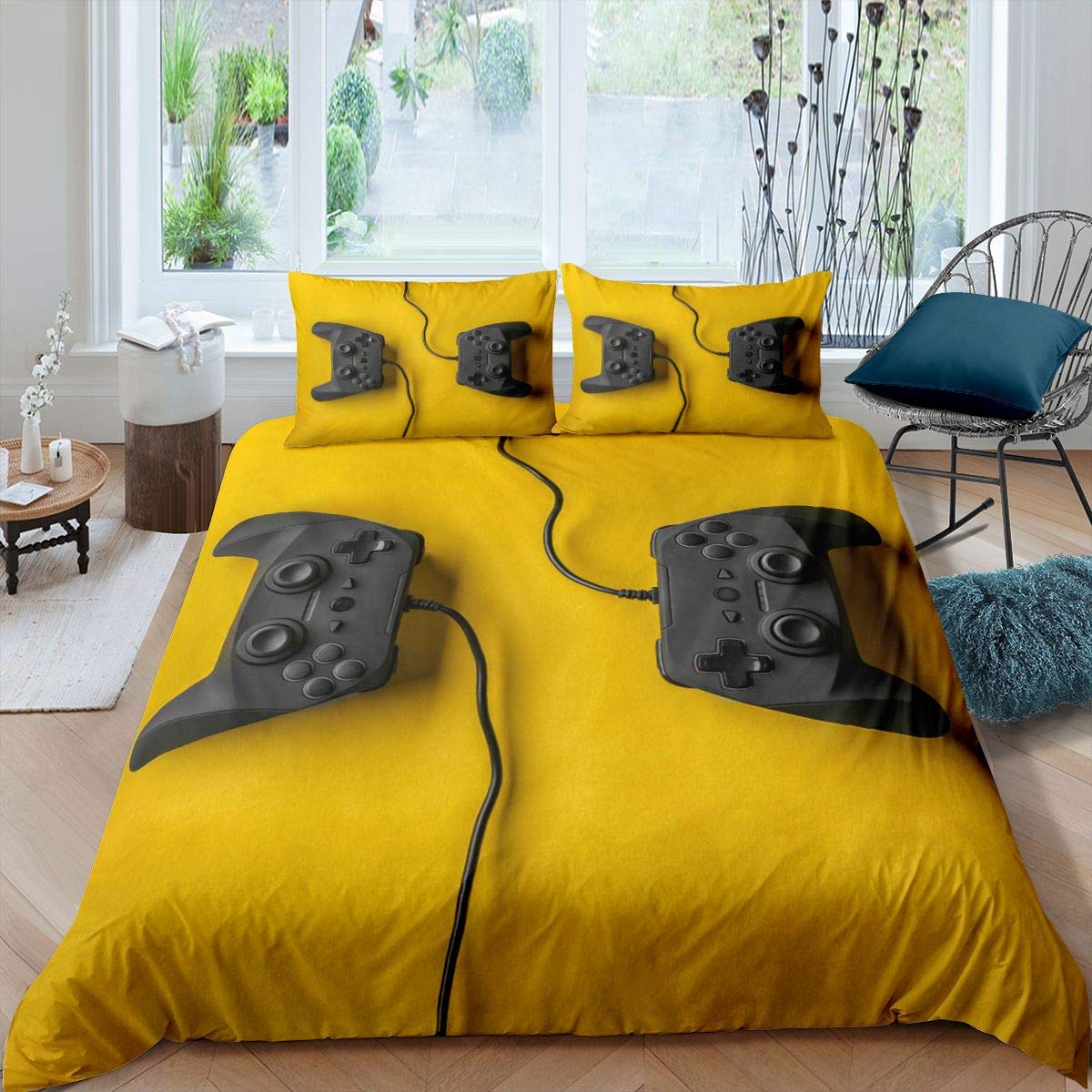 Housse de couette manette de jeu pour chambre de garçon et fille