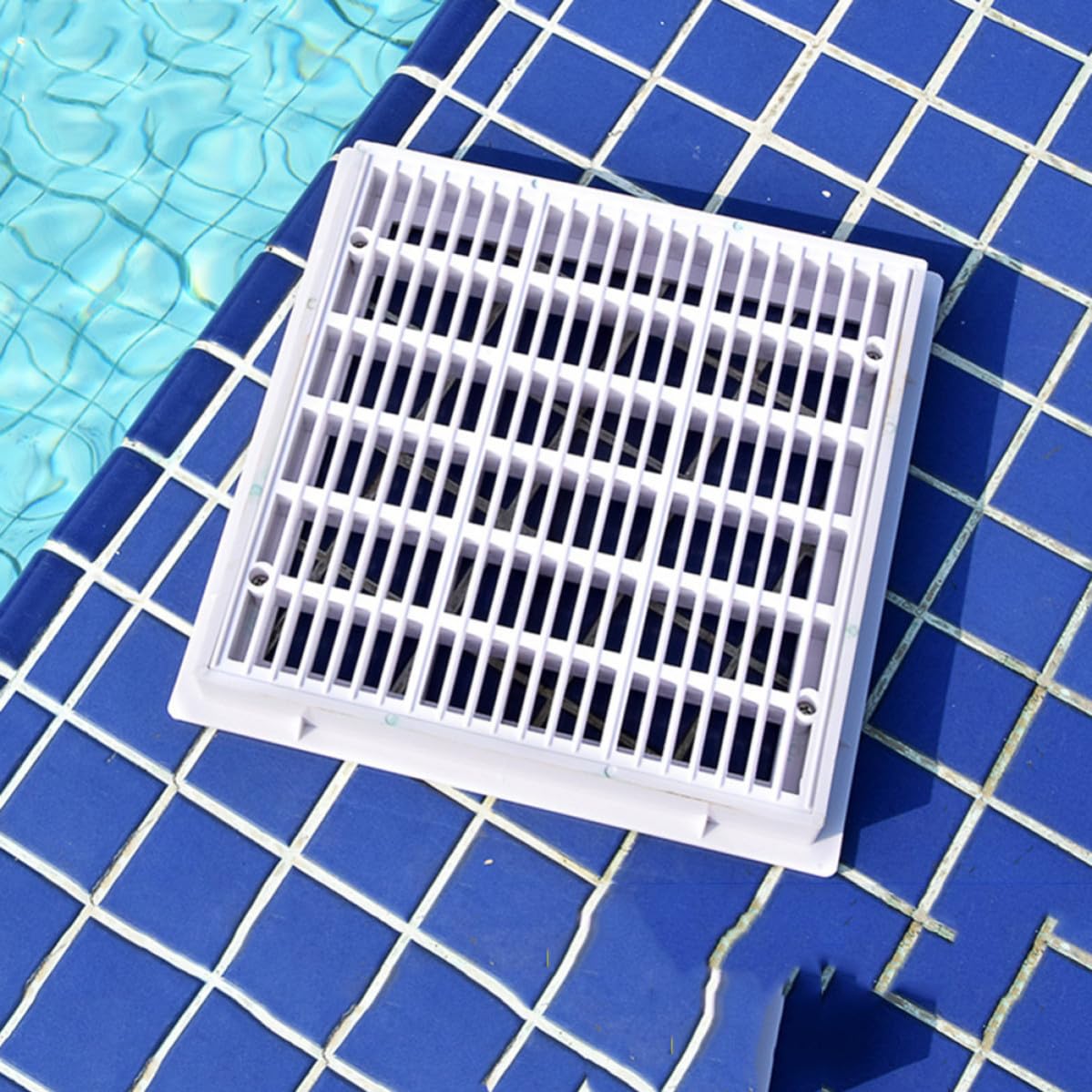 MAGICLULU Desagüe Principal Cuadrado para Piscina y SPA al Aire Libre, Plástico Blanco Superficie Lisa y Parada Automática al Drenar