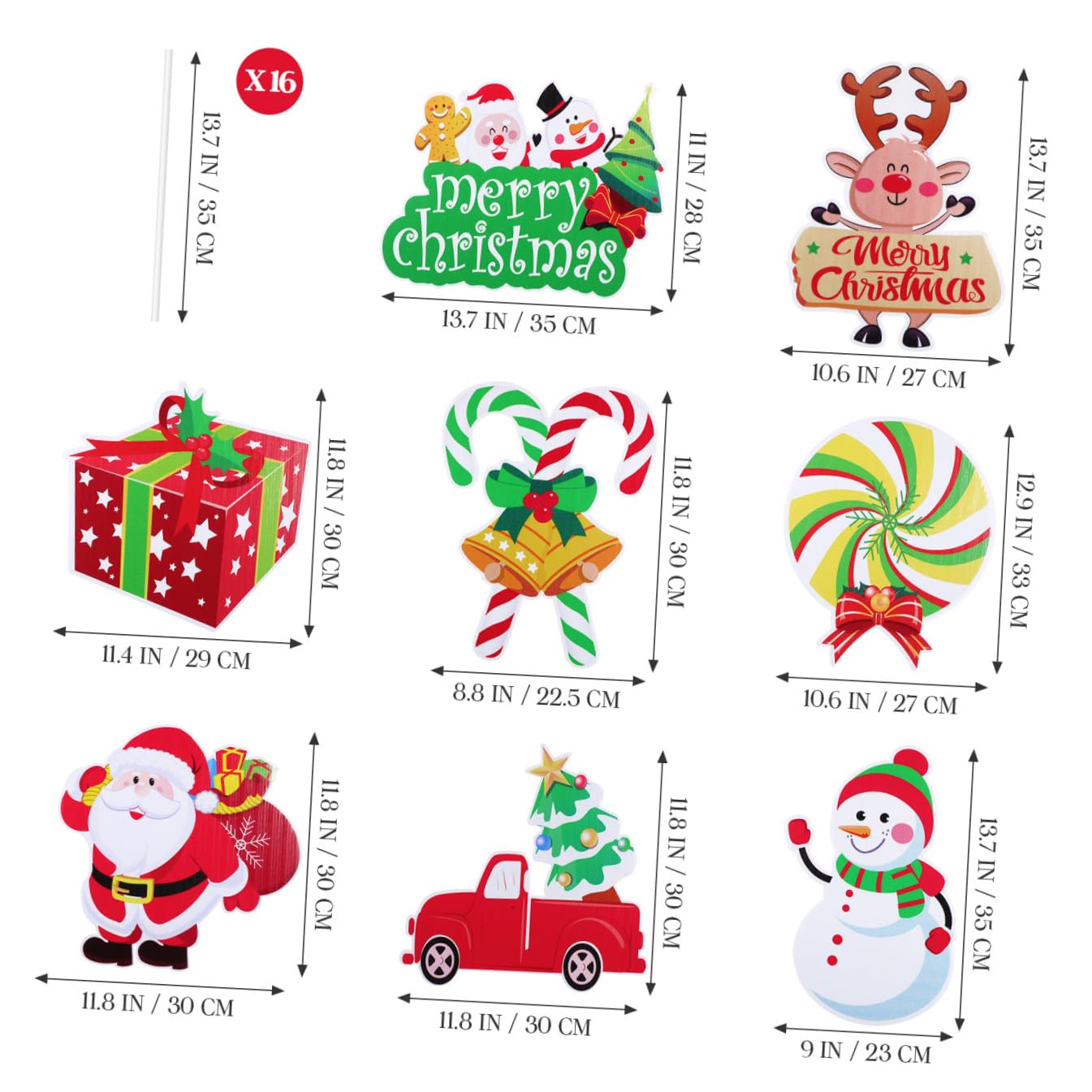 8 Pezzi Di Biglietti Di Natale Per Feste Di Natale Decorazioni Natalizie Per Esterni Decorazioni Natalizie Per Esterni Con Picchetti Cartelli Da Giardino Natalizie