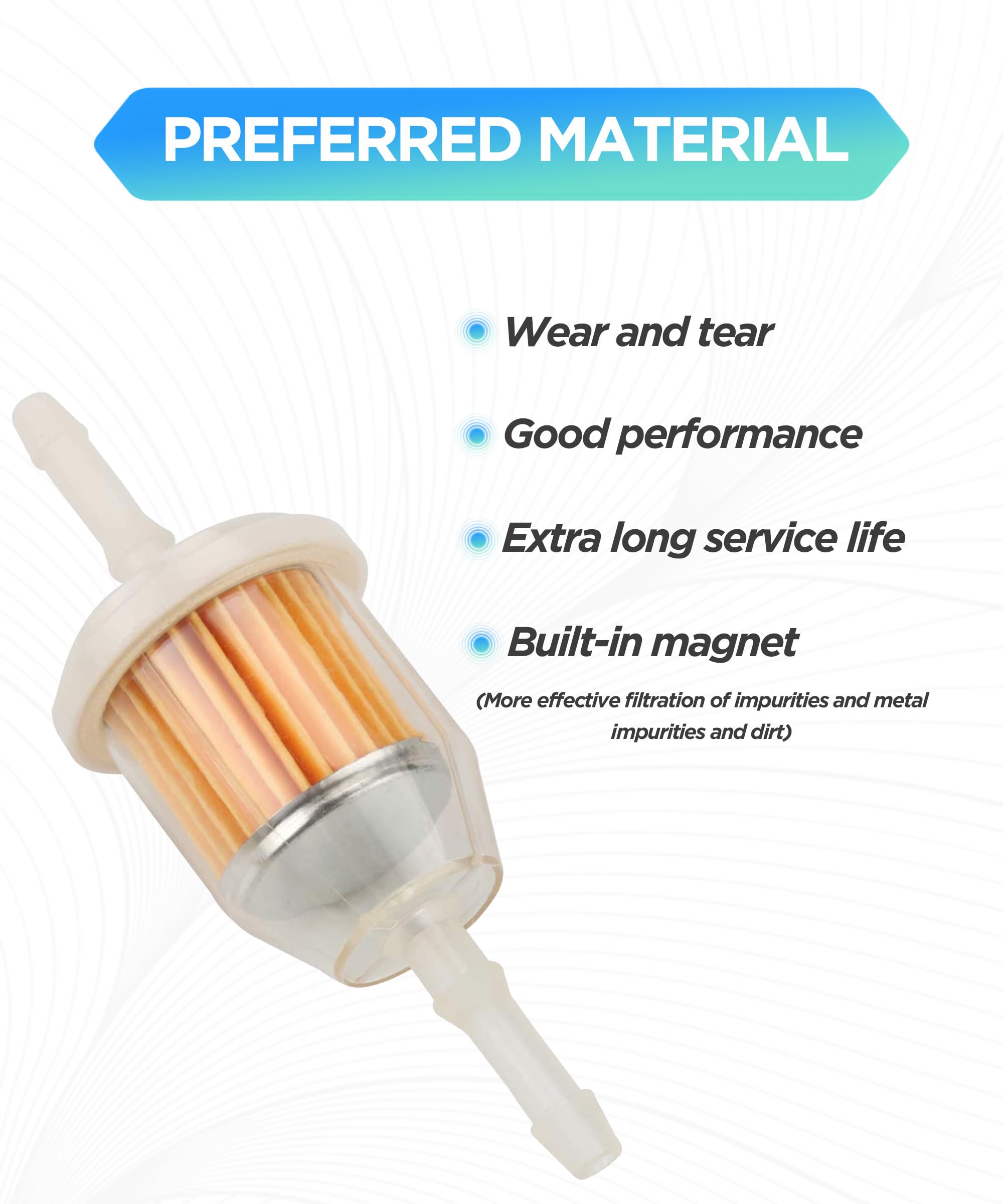 Filtro Carburante Universale Facile Installazione Filtro Carburante Universale Trasparente - Per Auto, Moto E Scooter, Diametro 6/8 Mm, Facile Installazione Filtro Aria Ford Fiesta - Foto 6