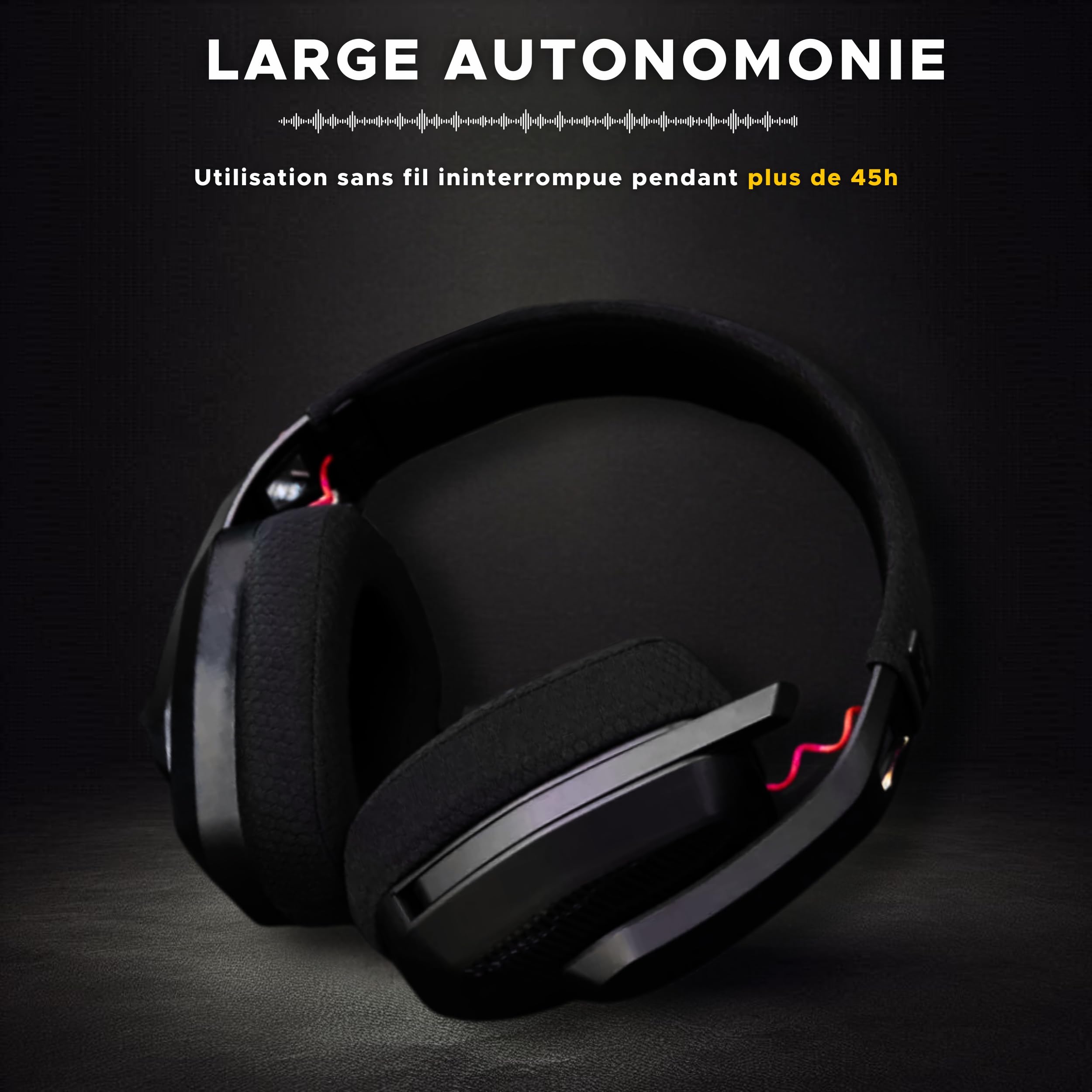 The G-Lab - Korp Platinium - Casque Gaming sans Fil Rechargeable PC/Ps4/Ps5 - Casque Gamer sans Fil Double Modes Bluetooth / 2.4Ghz - Son Stéréo Haute Qualité, Connexion Fluide - New
