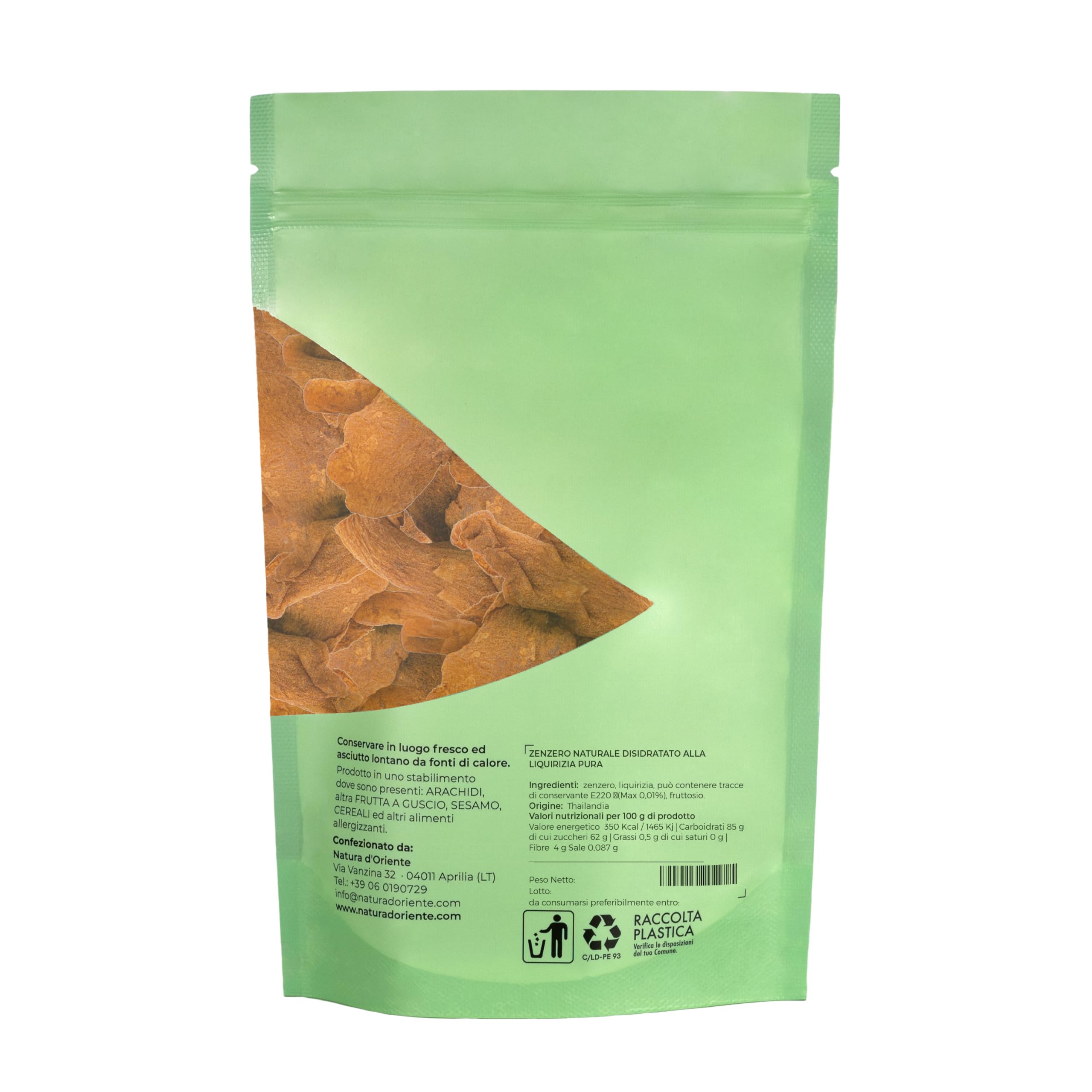 Natura d'Oriente Jengibre Deshidratado Natural con Regaliz Puro 1000 g
