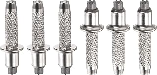 6 Pack Trekking Poles Carbide Tips - Aluminum Alloy Walking Hiking Pole Tip Parts for Trekking Poles Outdoor Camping (10mm, Silver)