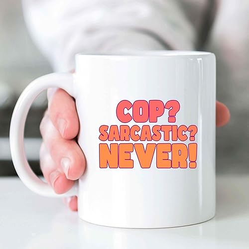Miniatura 4 de Humorous for Law Enforcement Officers - Funny Cop Presents on Father's Day 11 Oz White Ceramic Coffee Mug