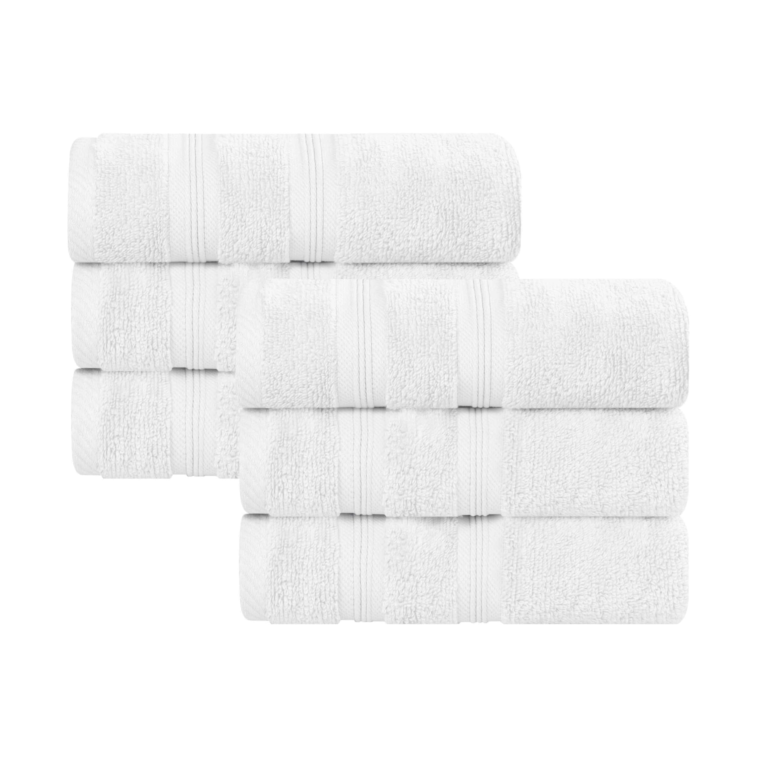 Superior Set di 6 asciugamani in cotone di alta qualità, morbidi asciugamani in peluche per spa, palestra, bagno, bagno degli ospiti, salone, cucina, arredamento, base per la casa, qualità