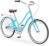 sixthreezero EVRYjourney Womens Steel Beach Cruiser Bike, Step Through Hybrid Bicycle, 26 Inch Wheels, Multiple Speed Options and Colors
