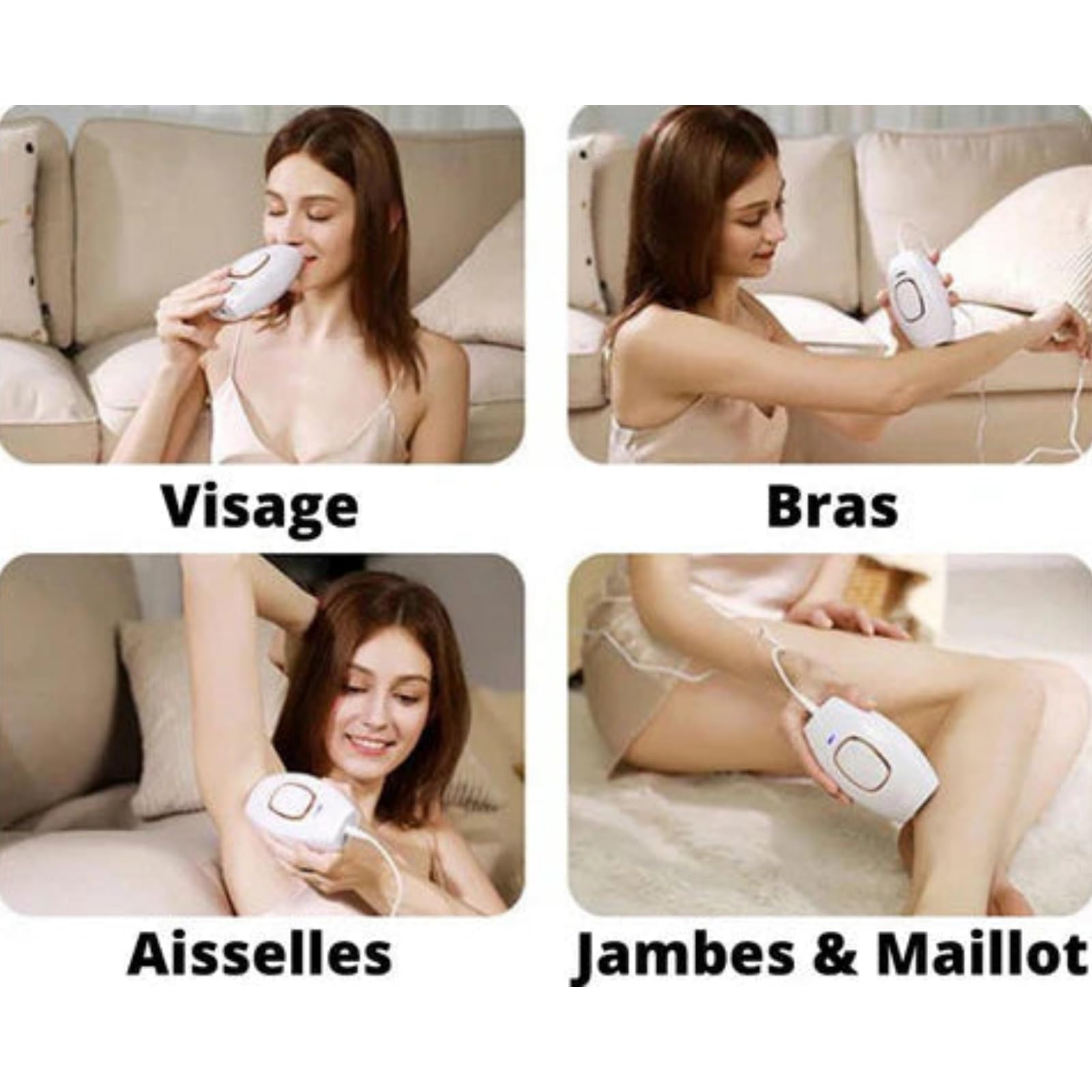 aryalush IPL PULSE • ÉPILATEUR À LUMIÈRE PULSÉE，Épilation à Lumière Pulsée pour Femmes et Hommes | Épilation Laser à Domicile pour Visage, Bras, Jambes, Corps et Maillot