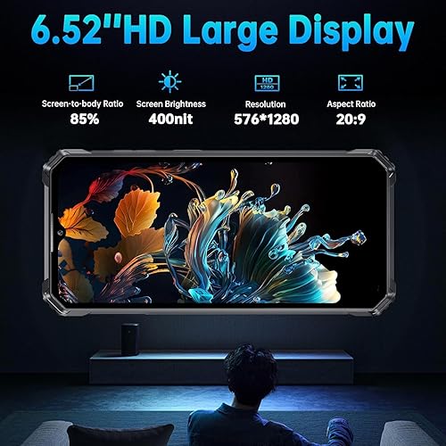 Miniatura 4 de OUKITEL WP28S - Teléfono inteligente resistente desbloqueado, 16 GB 128 GB, teléfono resistente Android 14, batería Octa Core 10600mAh, teléfono