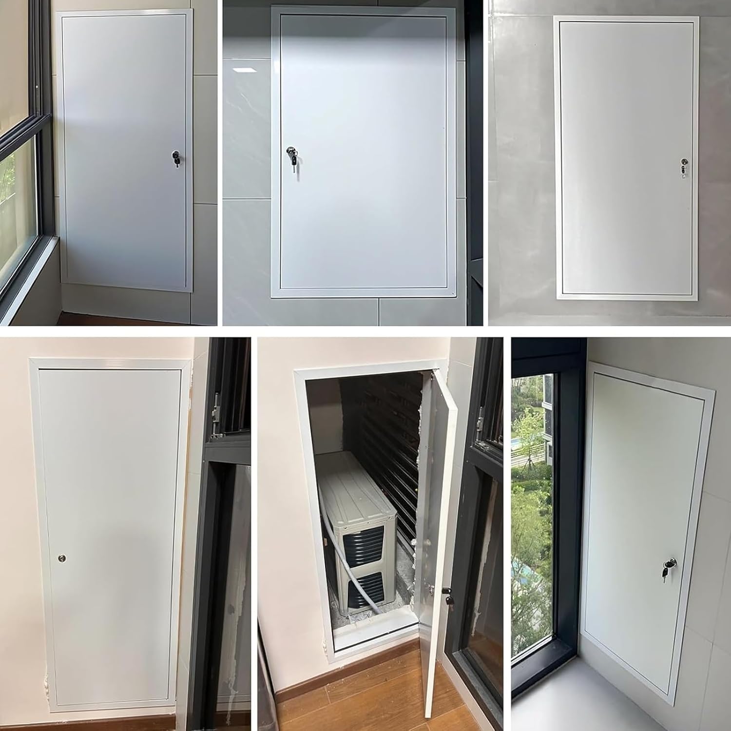 Lockable Crawl Space Access Door, 16 20 28 30 40 48 50in Access Panel with Soundproofing Strip, Small Electrical Panel Cover for Bathroom/Hallways(W x H(32" x 40"))