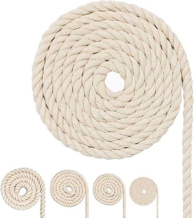 Corda Di Cotone Naturale | 50 Metri X 6 Mm Per Fai-da-Te - Foto 8