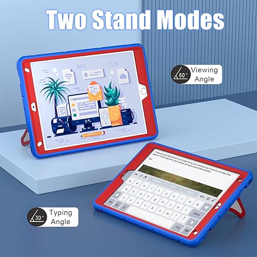 Miniatura 3 de Funda para iPad de 10.2 pulgadas (202120202019, 987 Gen), resistente a los golpes, con soporte para lápices y soporte, linda funda de regalo para