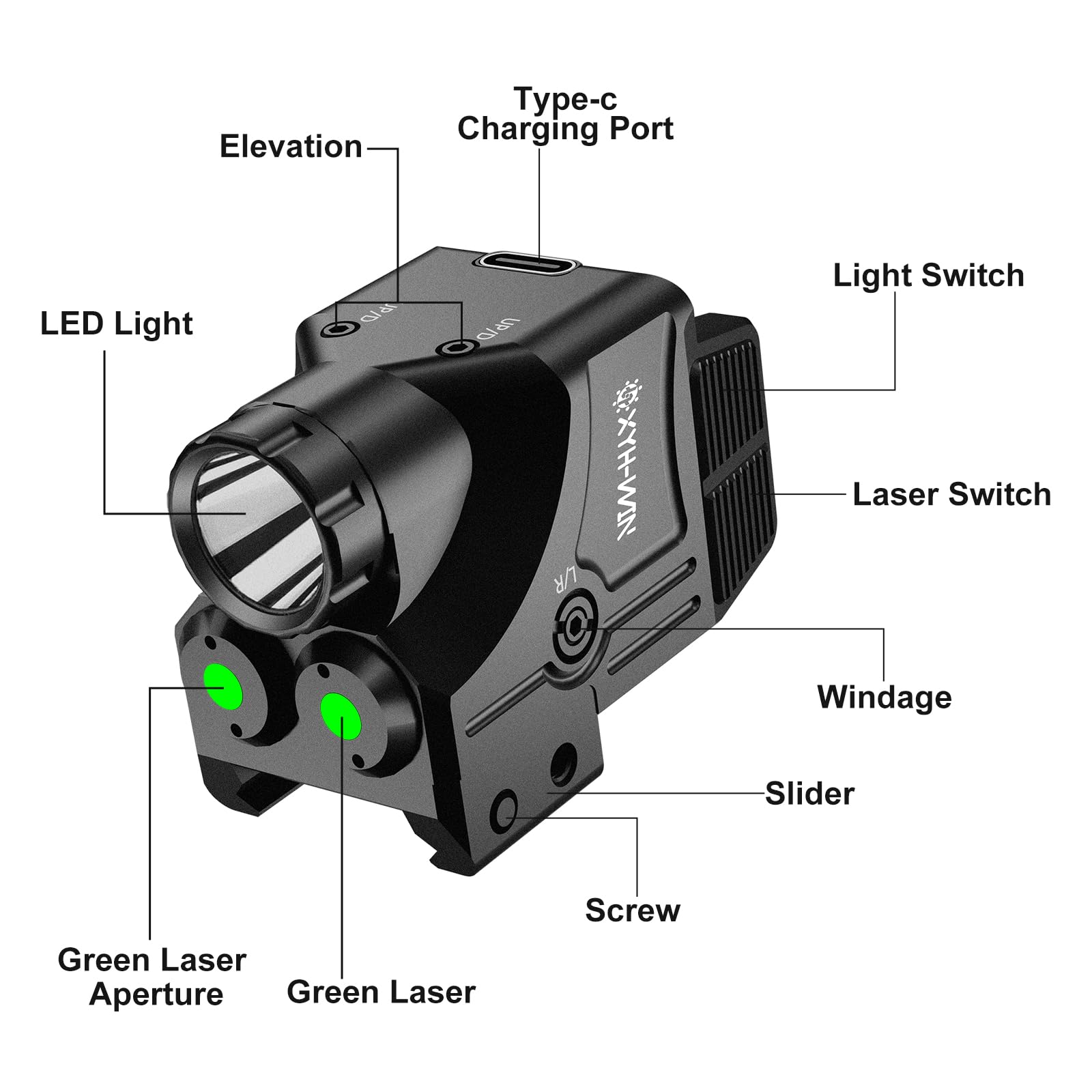 hi-yan⭐︎ Amazon.com: XYH-Win 600 Lumens Weapon Tactical Light Green/Green