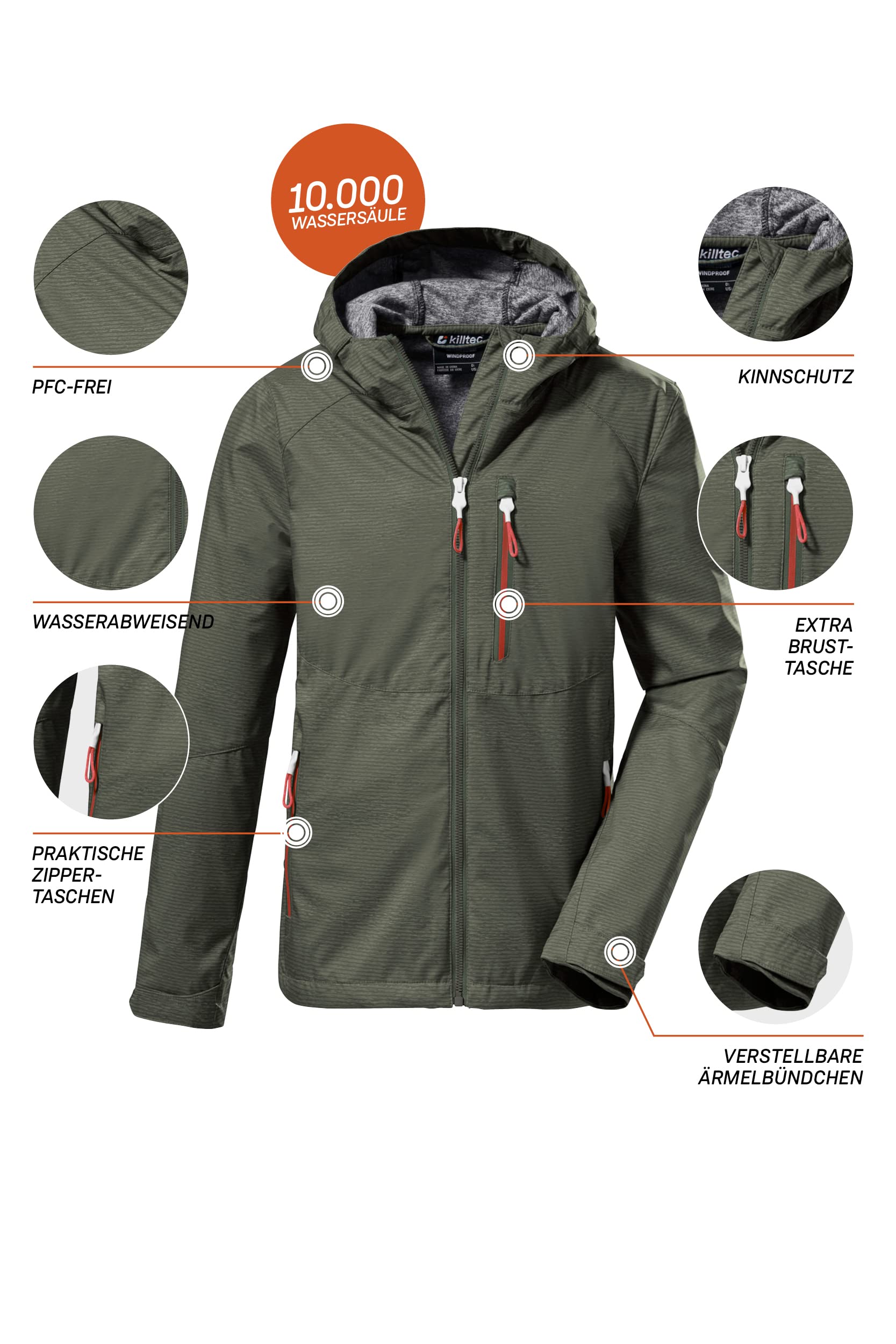 Killtec Kurtka softshell/kurtka outdoorowa z kapturem Chłopcy Kos 61 Bys Sftshll Jckt