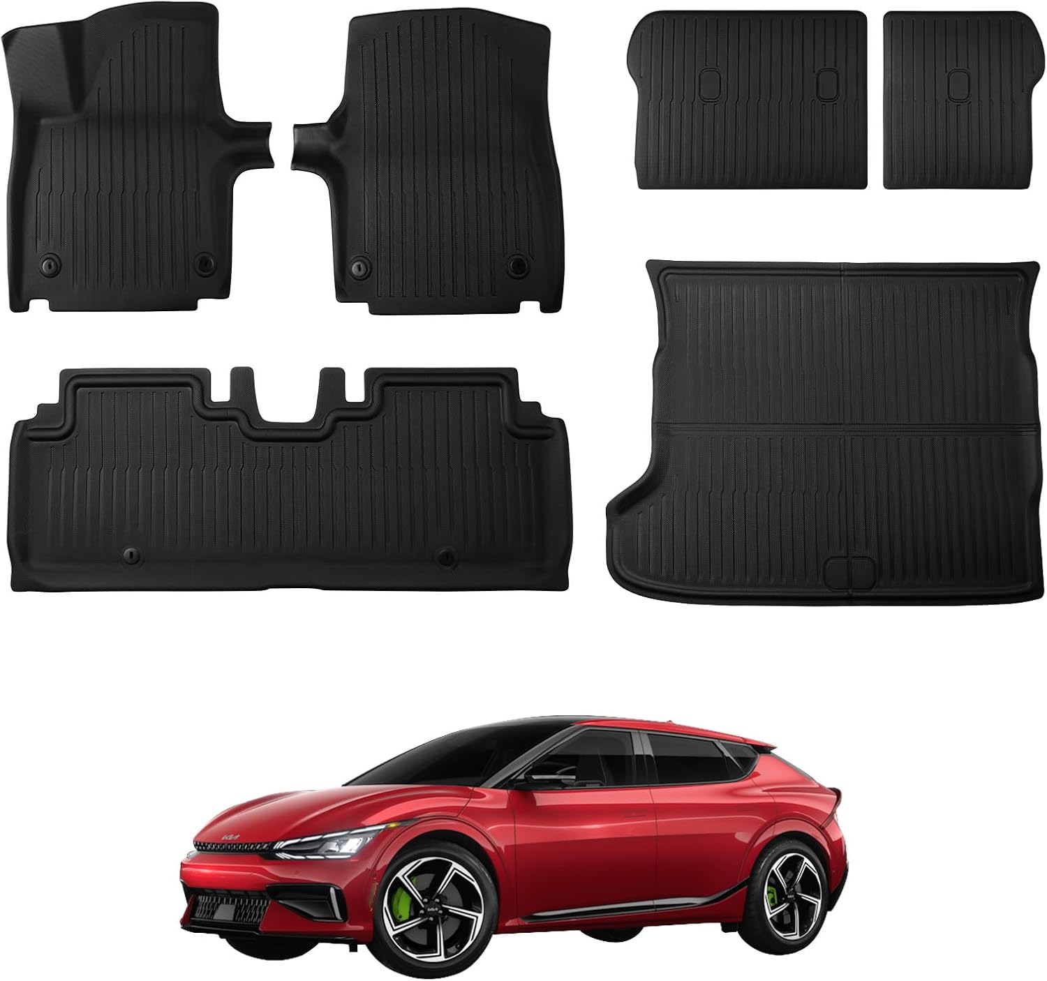 Ecarzo Floor Mats for Kia EV6 2022 2023 2024 Accessories