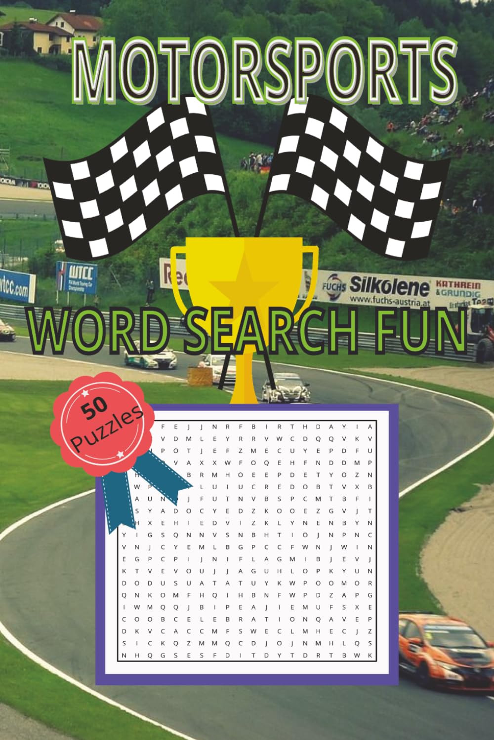 Motorsports Word Search Fun: Relaxing puzzles for all motorsports fans
