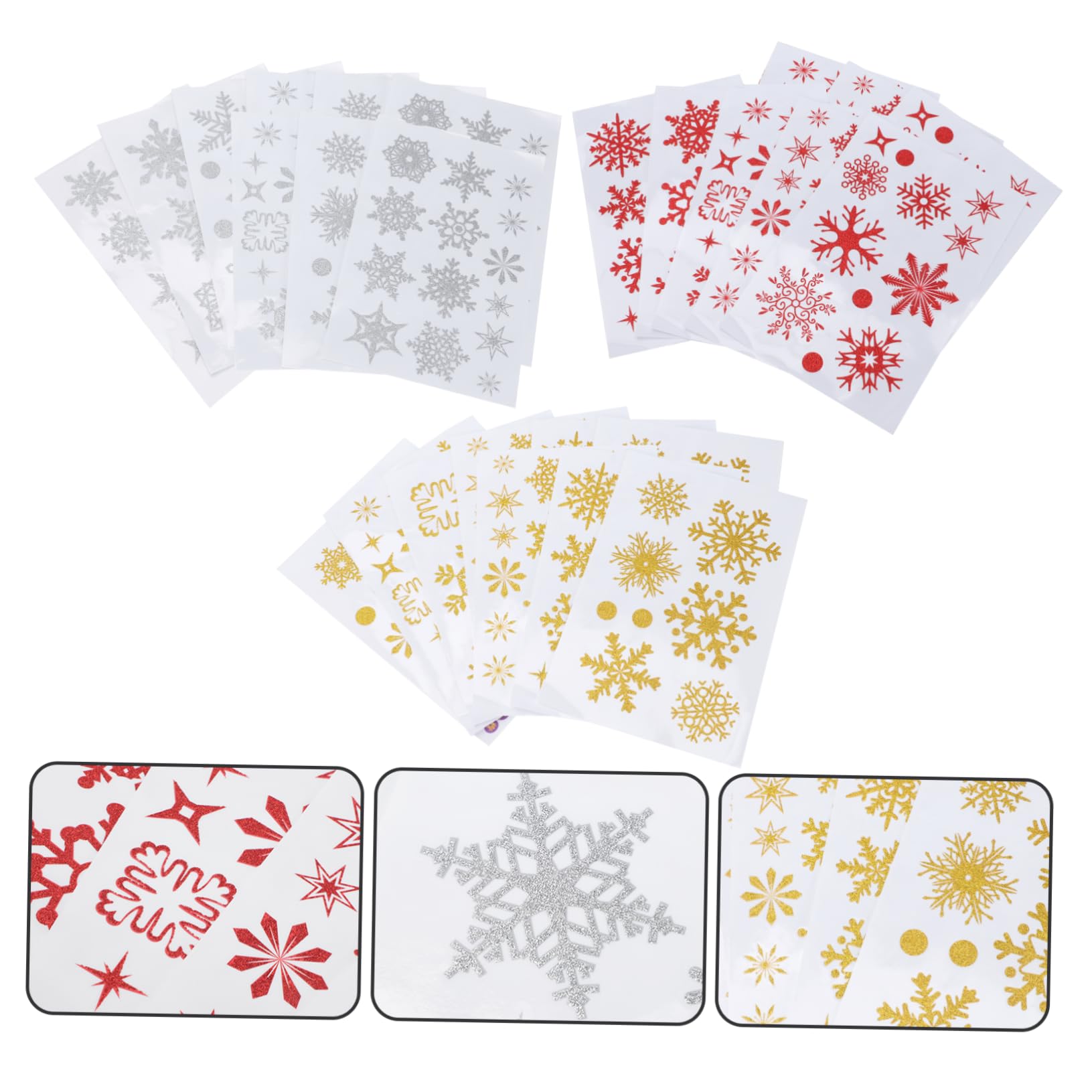 Alipis 27 Stück Pvc Fensteraufkleber Selbstklebende Schneeflocken Deko für Weihnachten Freie Anordnung für Gastronomie